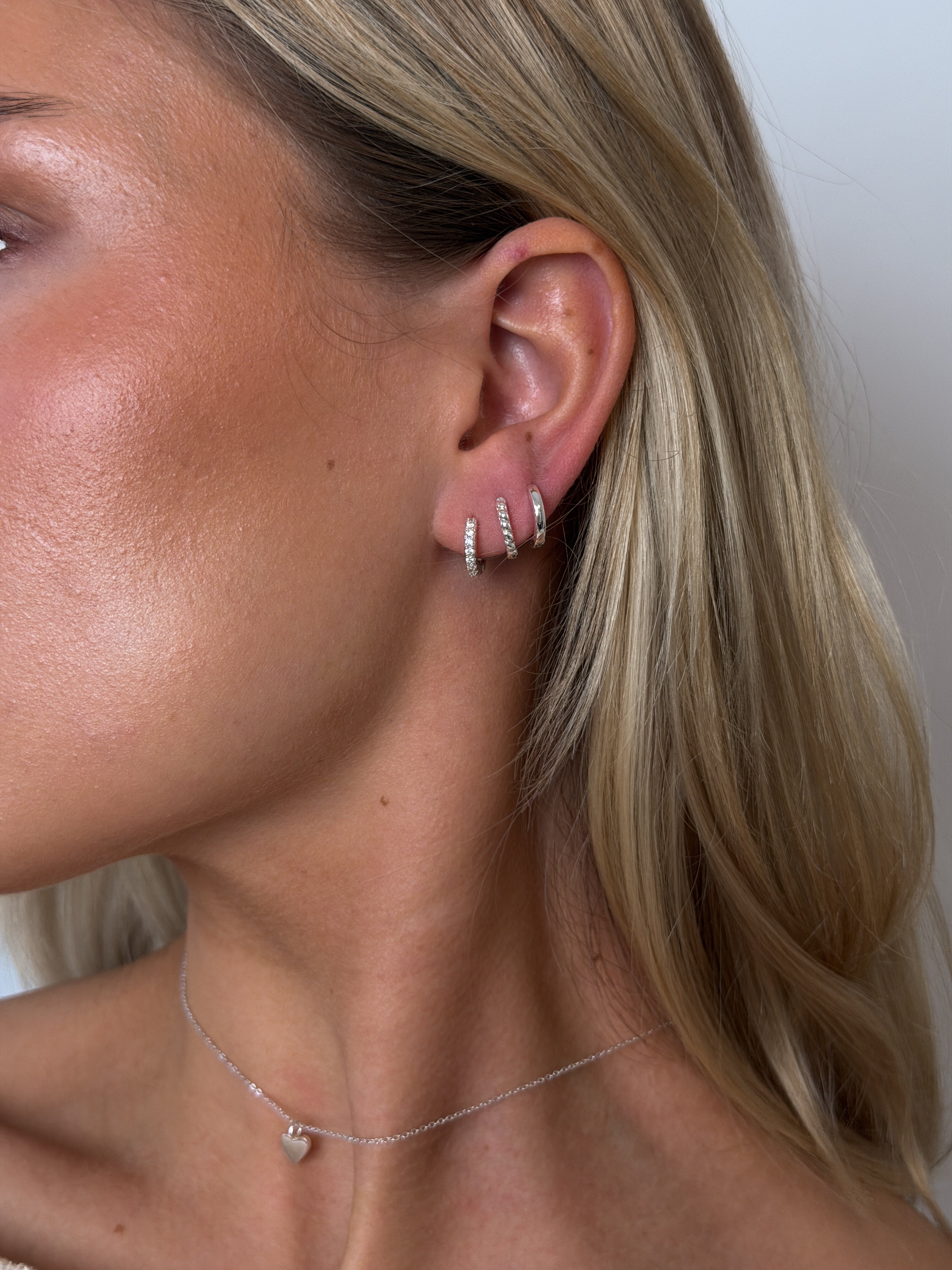 3 pack mini huggie hoops 925 silver plated brass