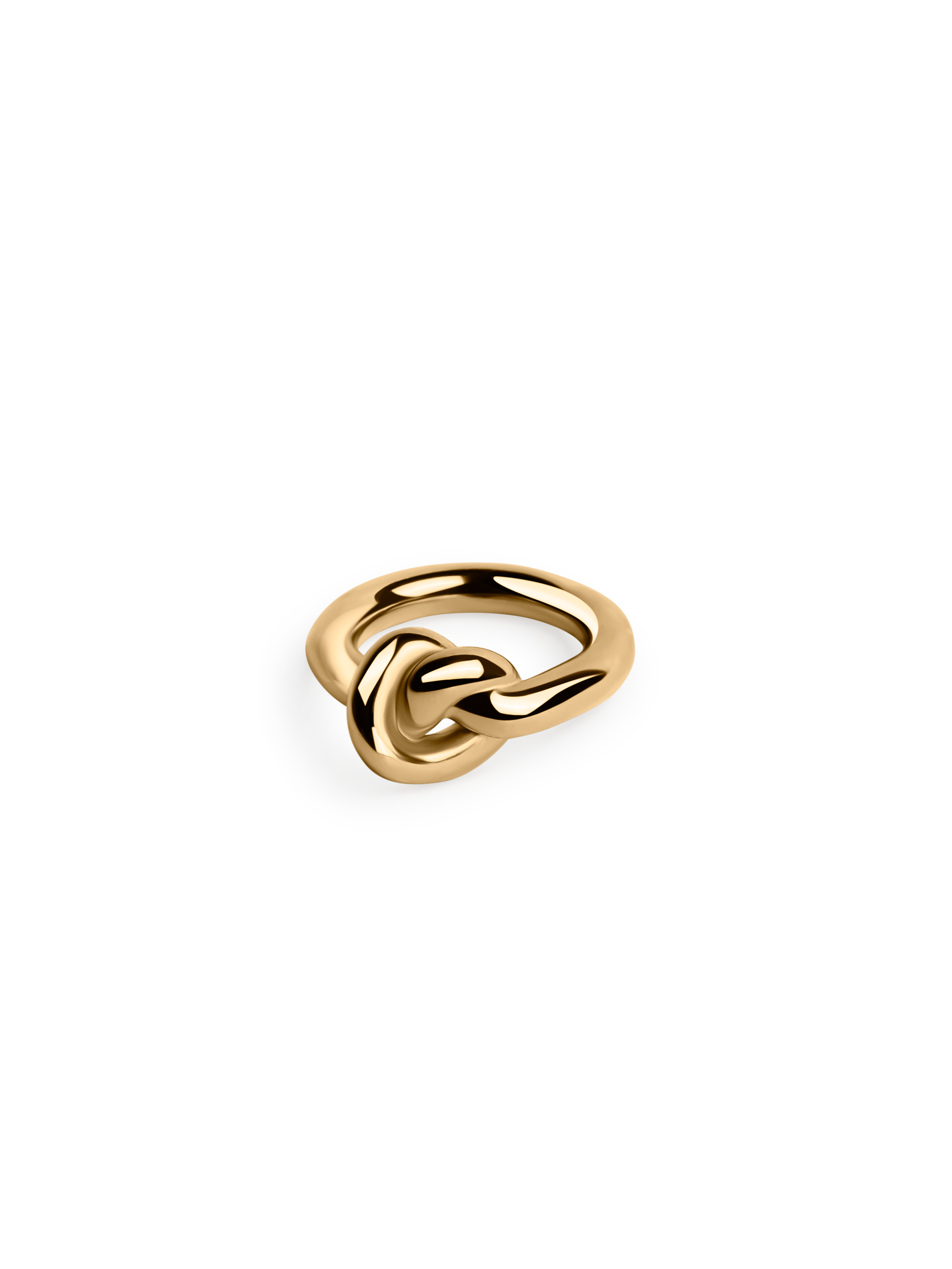 chunky knot ring waterproof 18k gold PVD plated steel