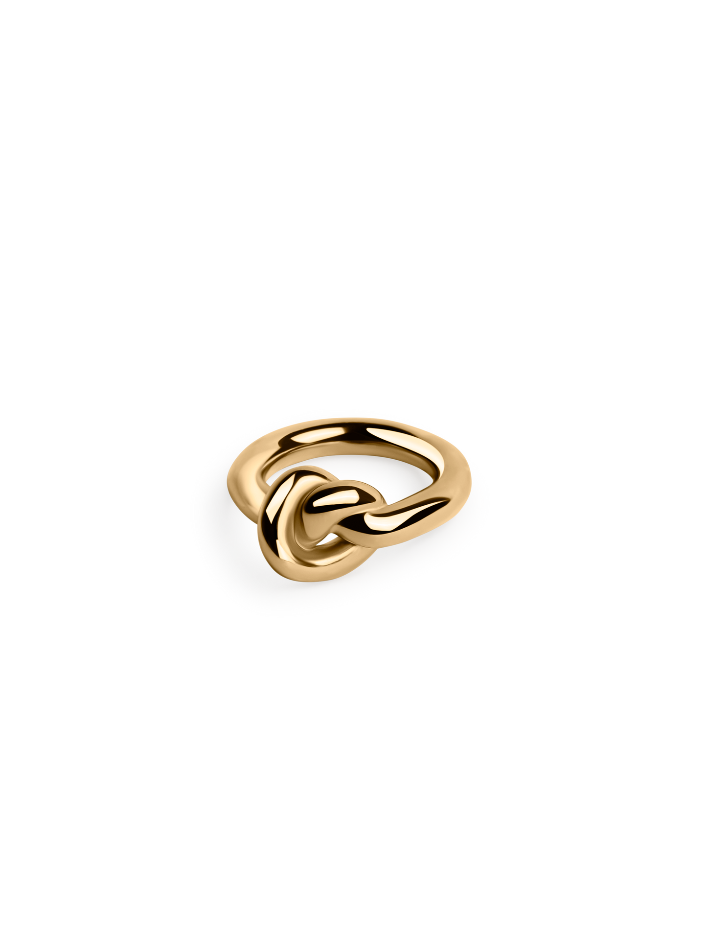 chunky knot ring waterproof 18k gold PVD plated steel