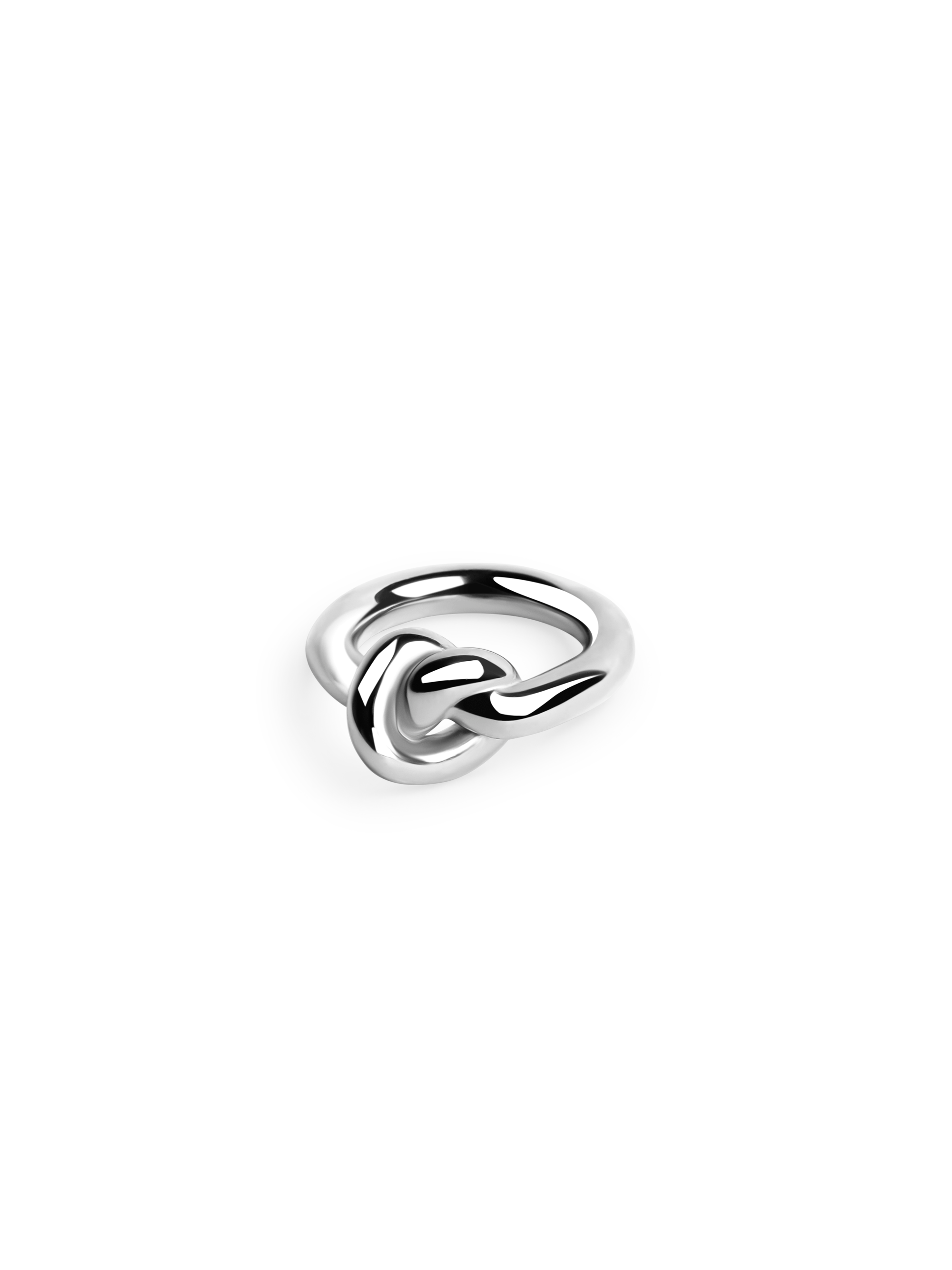 chunky knot ring 925 silver plated steel