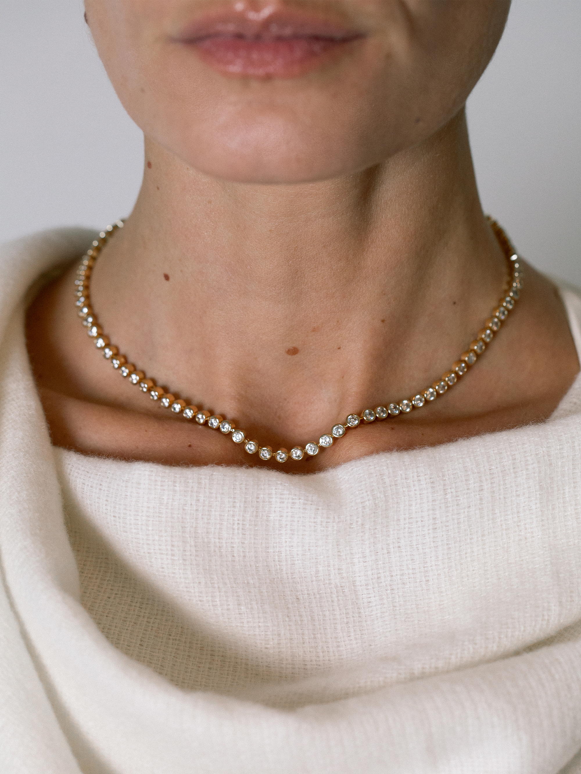 lotus necklace 18k gold plated brass