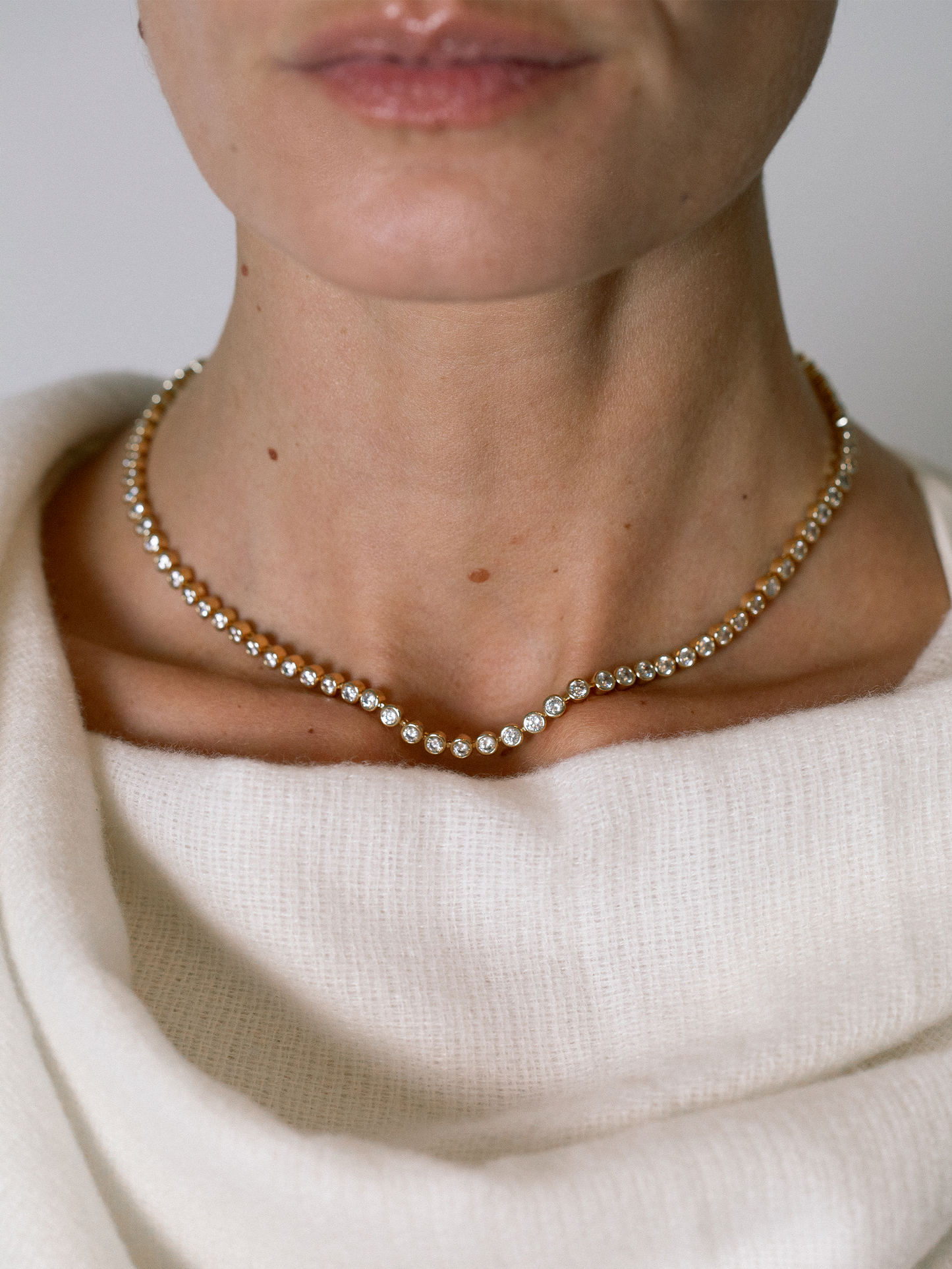 lotus necklace 18k gold plated brass