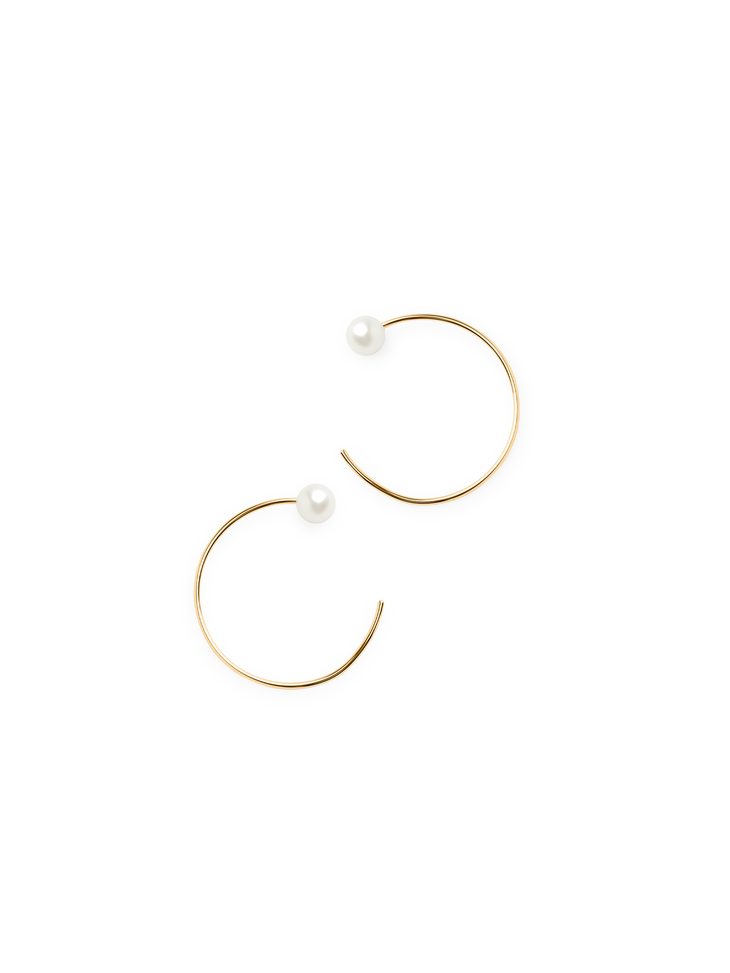 Luminous Pearl Hoop Earrings by Alexia