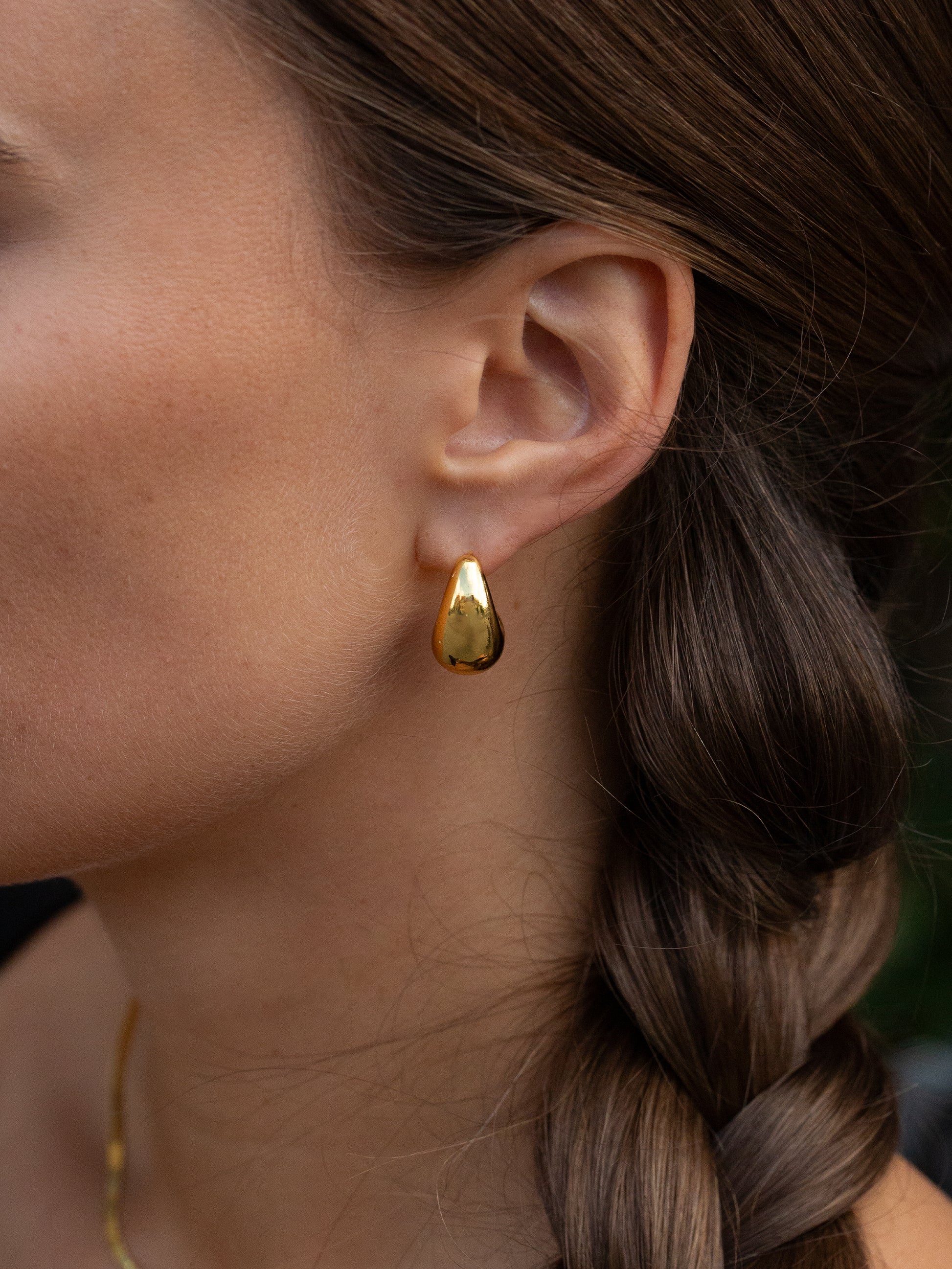 Midi Drop Earrings 18k gold plated brass