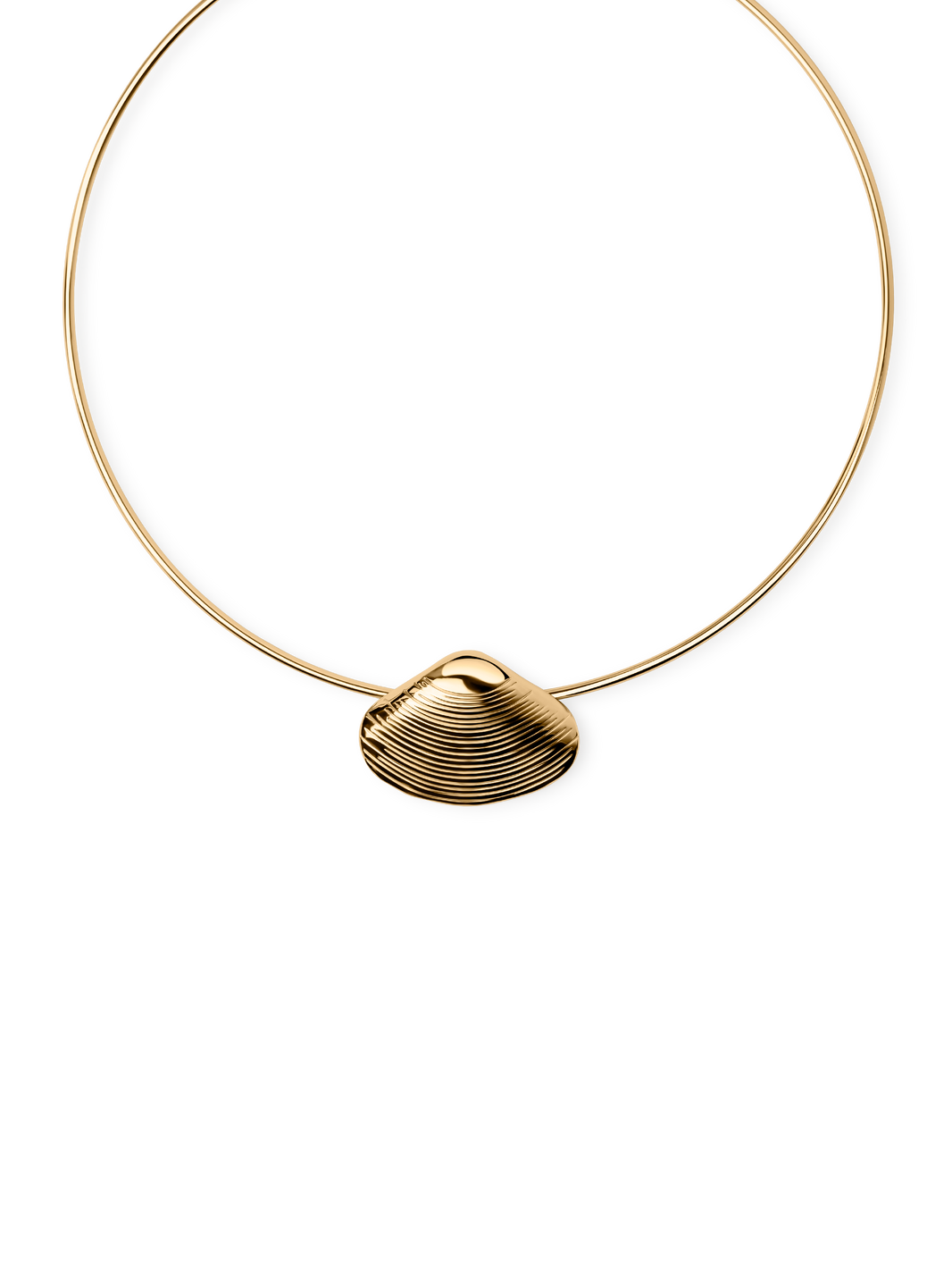 Naia Shell Necklace in by Felicia Wedin, 18k gold plated brass