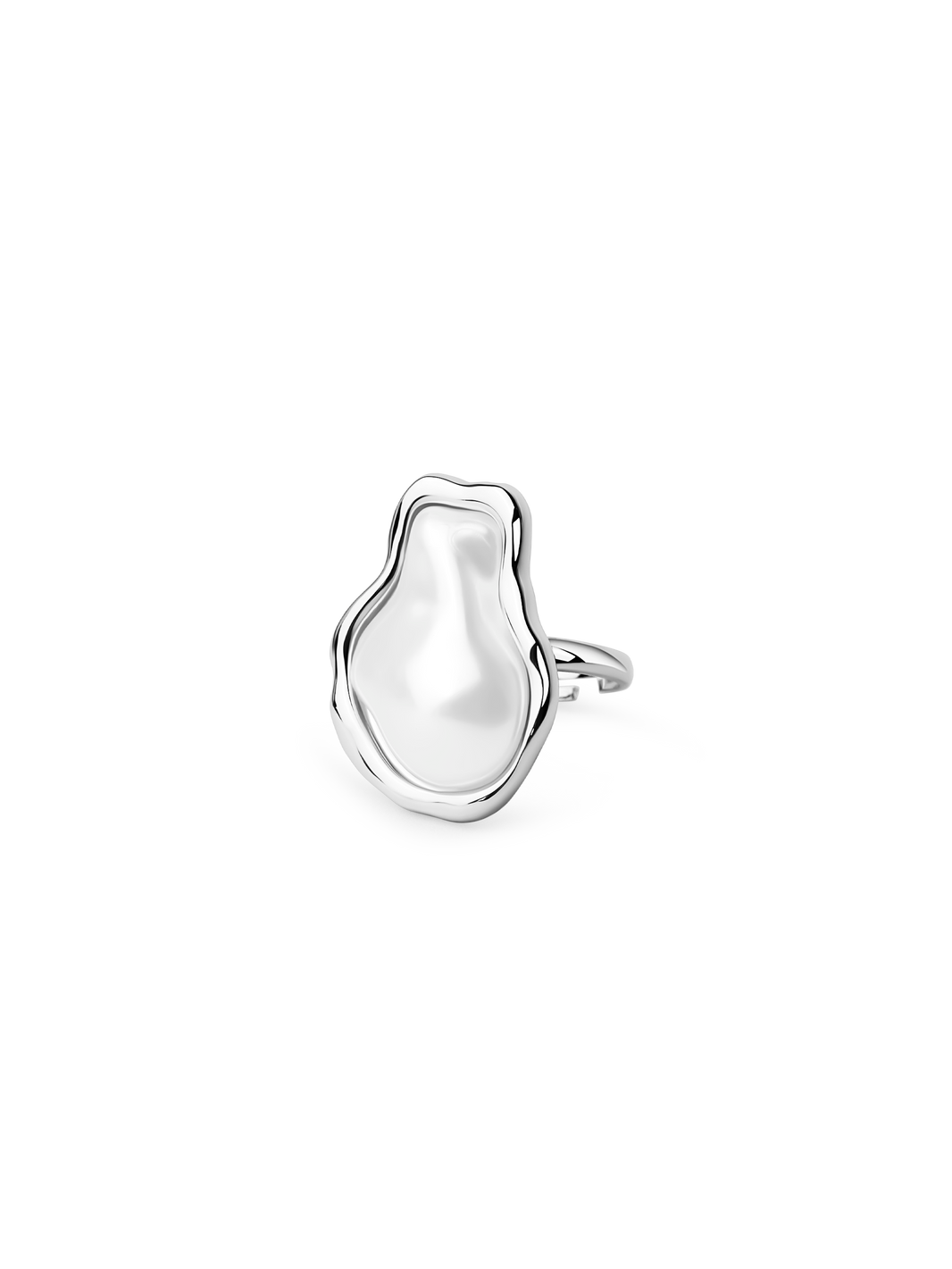 Oceanic Pearl Ring Silver by Alexia