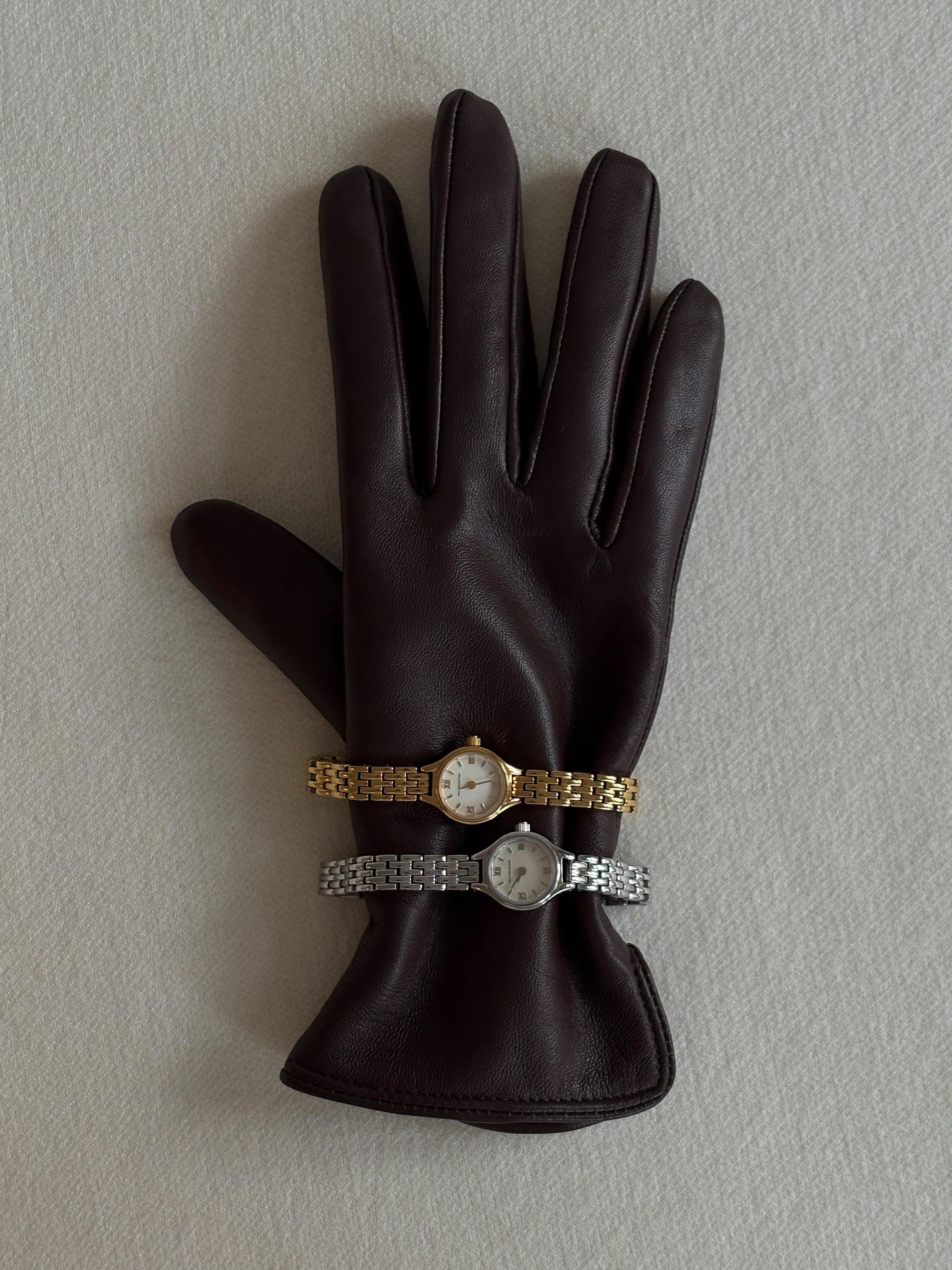 Petite Ronde Watch silver + 24k gold high-quality 316L stainless steel