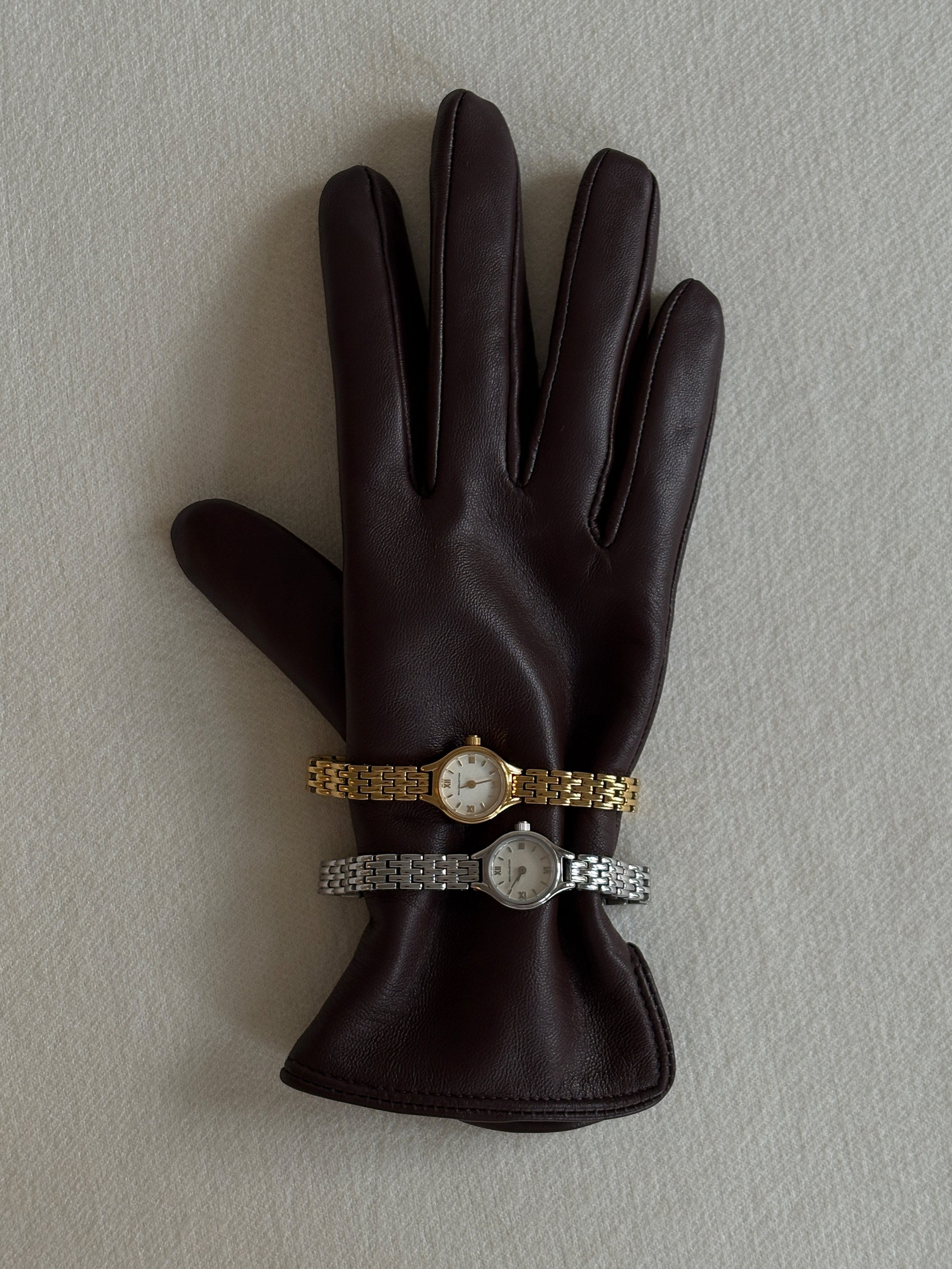 Petite Ronde Watch silver + 24k gold high-quality 316L stainless steel