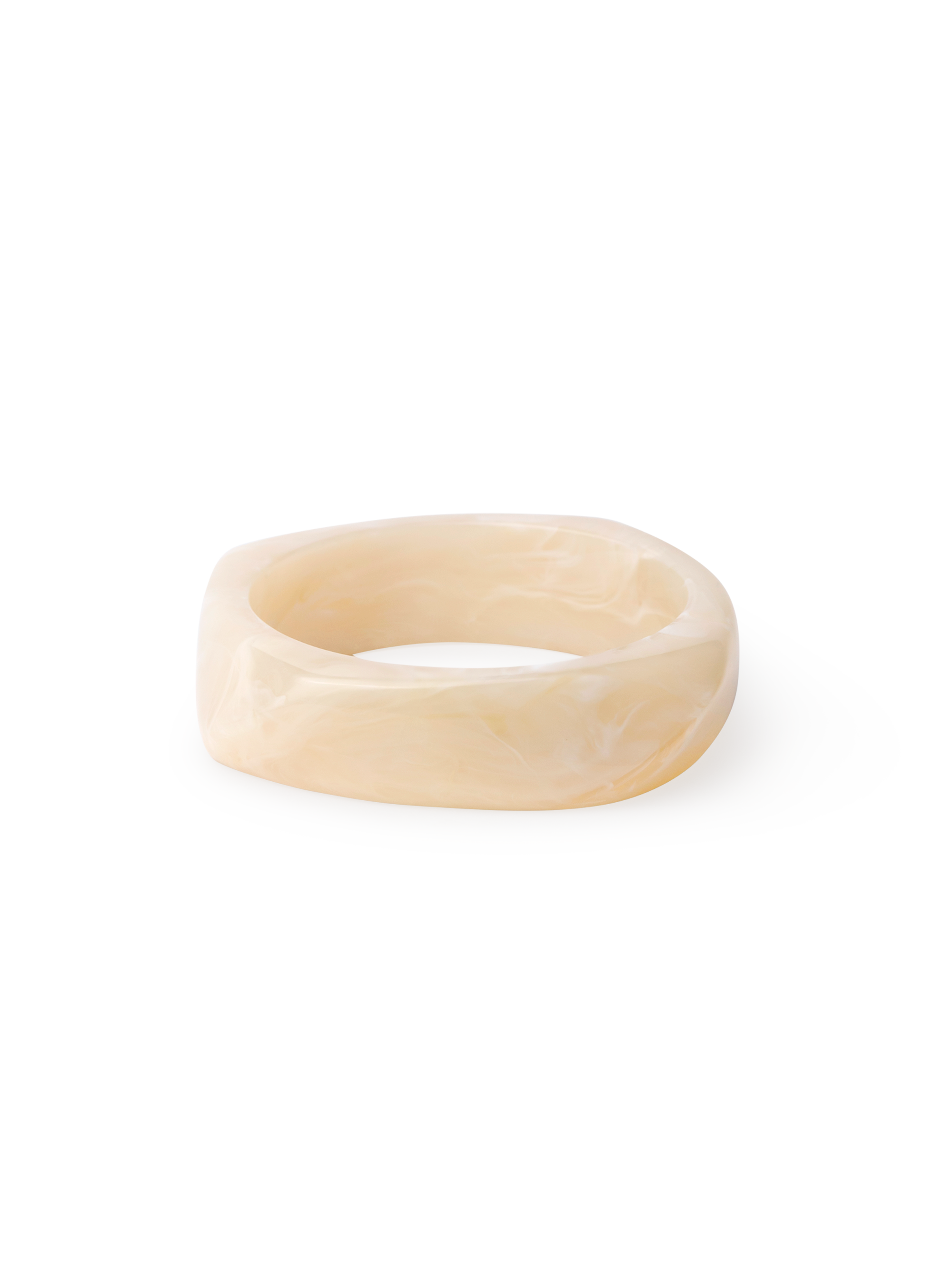 Resin Bangle Bracelet Beige