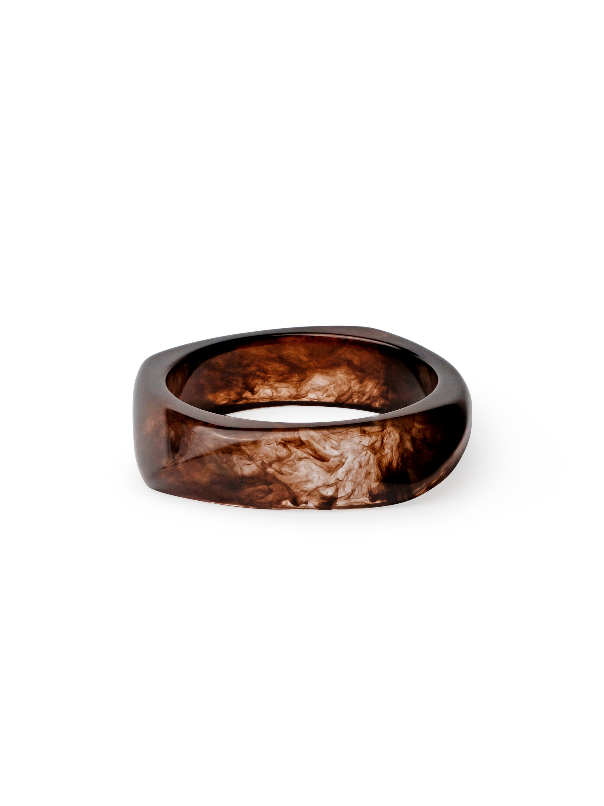 Resin Bangle Bracelet Brown