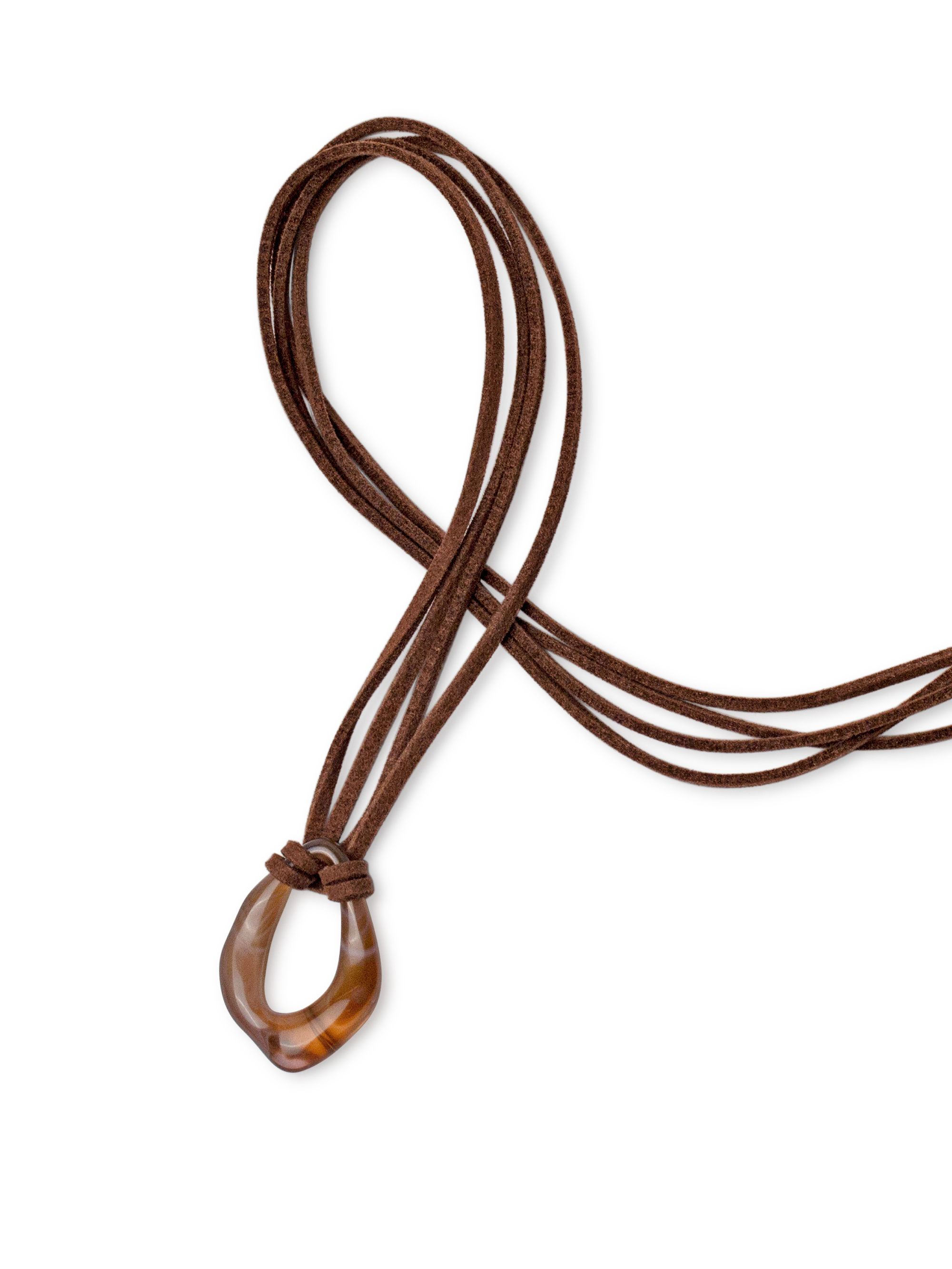 Resin Necklace Brown