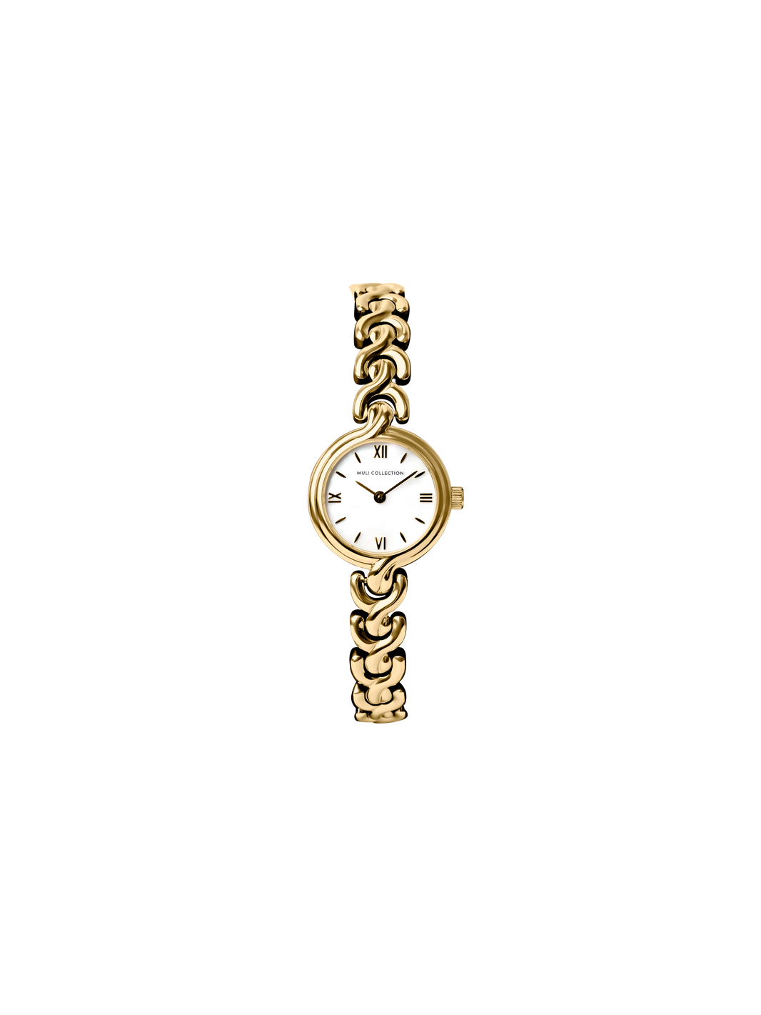 Reverie watch 24k gold plated 316L stainless steel with an anti-scratch sapphire crystal glass.