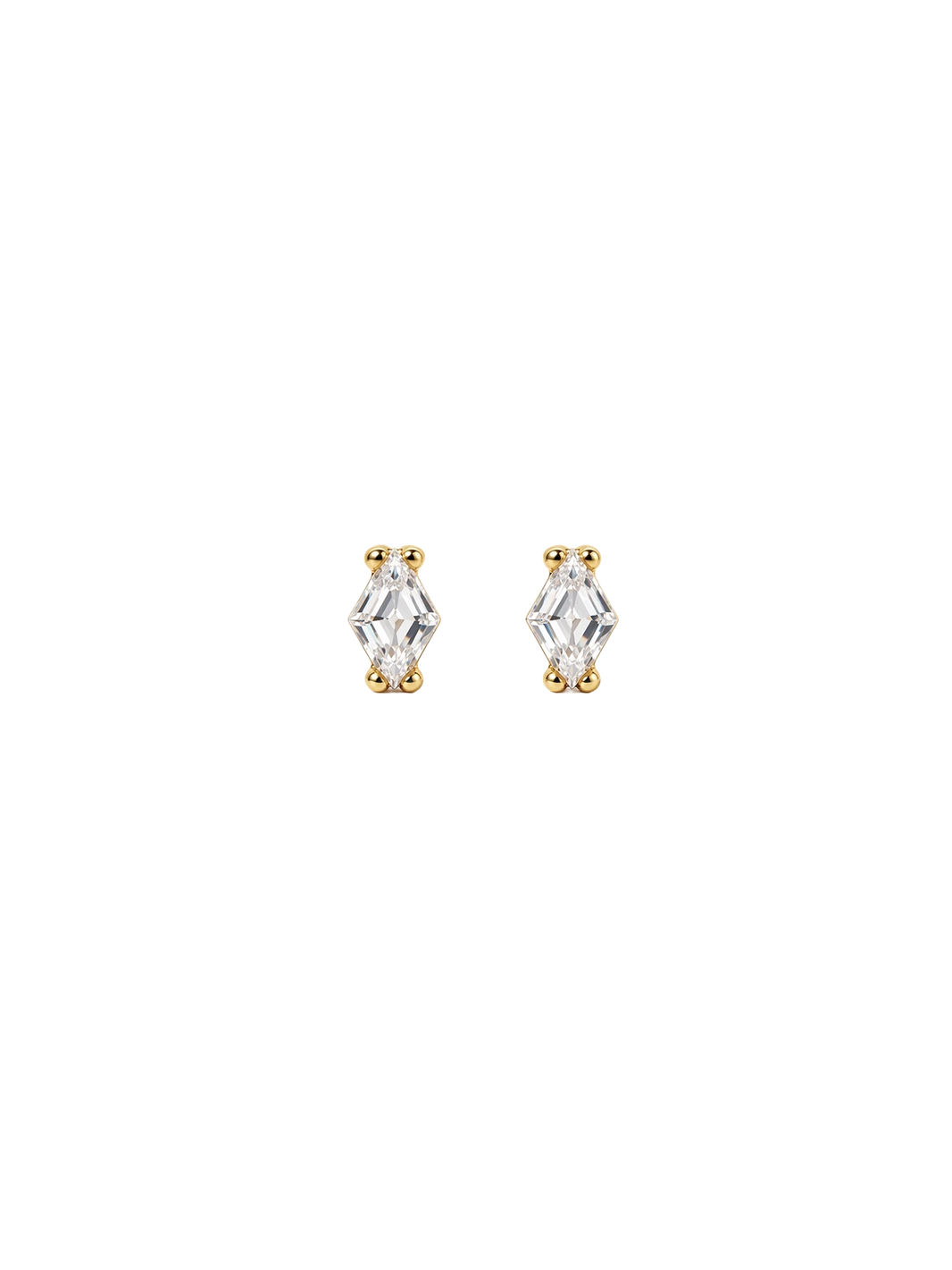 Rhombus Studs with geometric diamond-shaped design