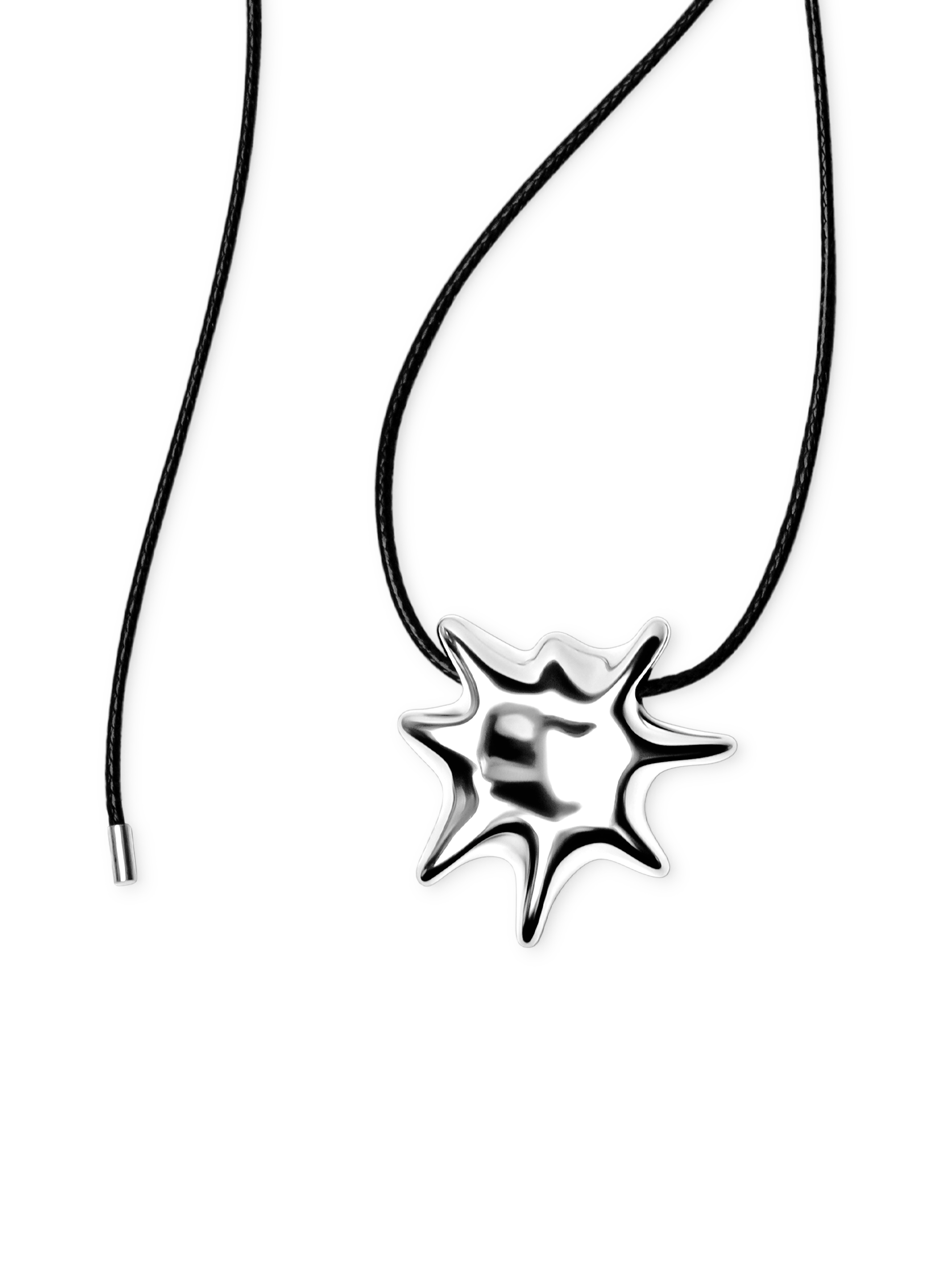 solar necklace 925 silver plated steel