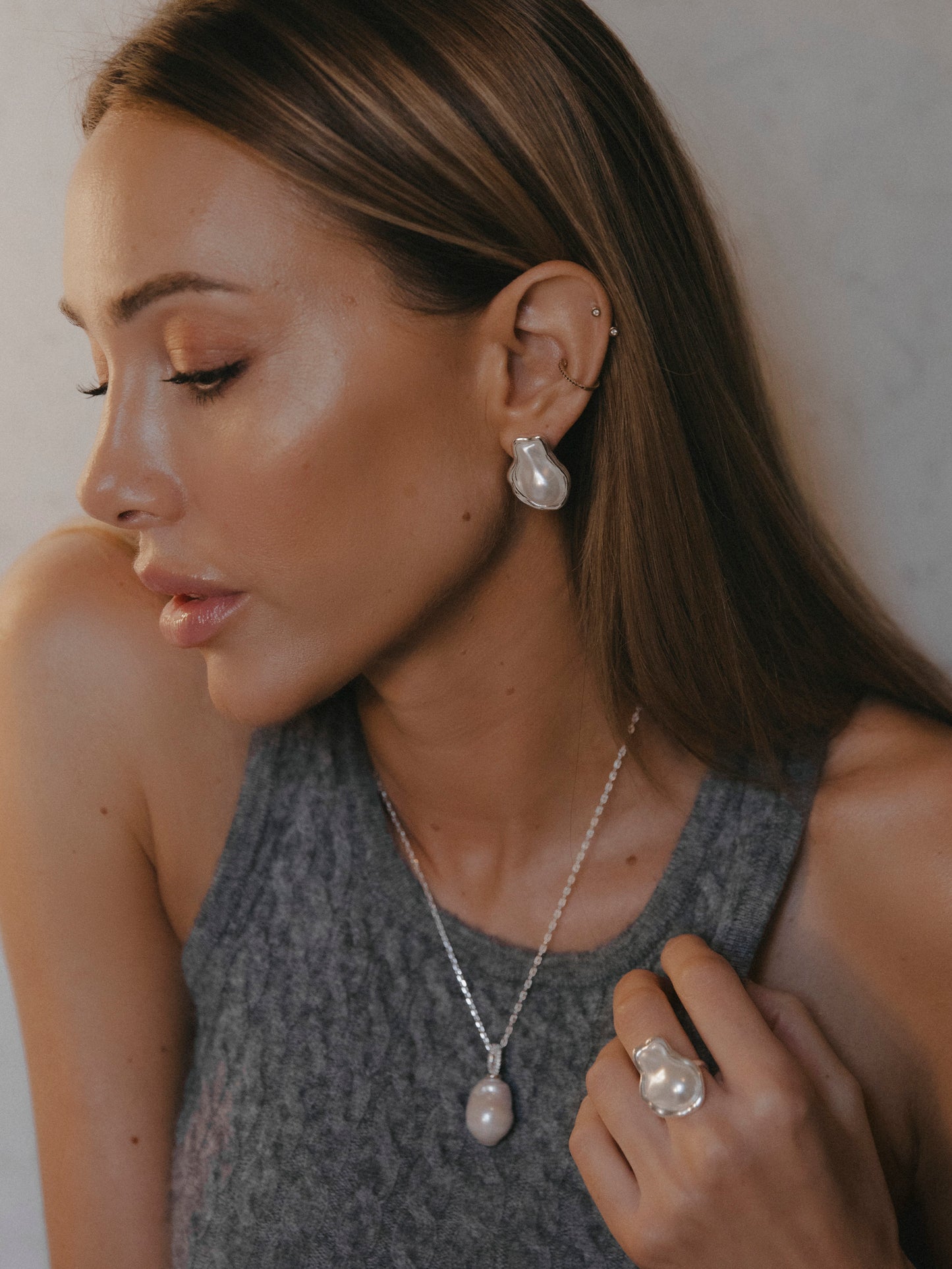 Thalassa Treasure Earrings Silver by Alexia