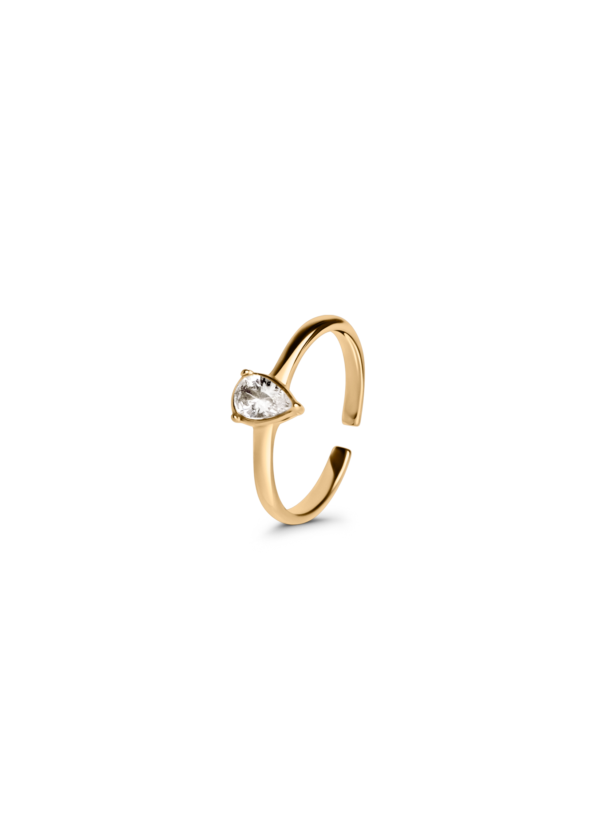 adjustable drop ring Waterproof 18k gold PVD plated steel 