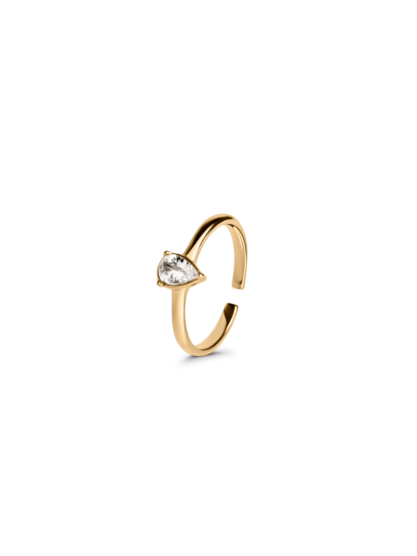 adjustable drop ring Waterproof 18k gold PVD plated steel 