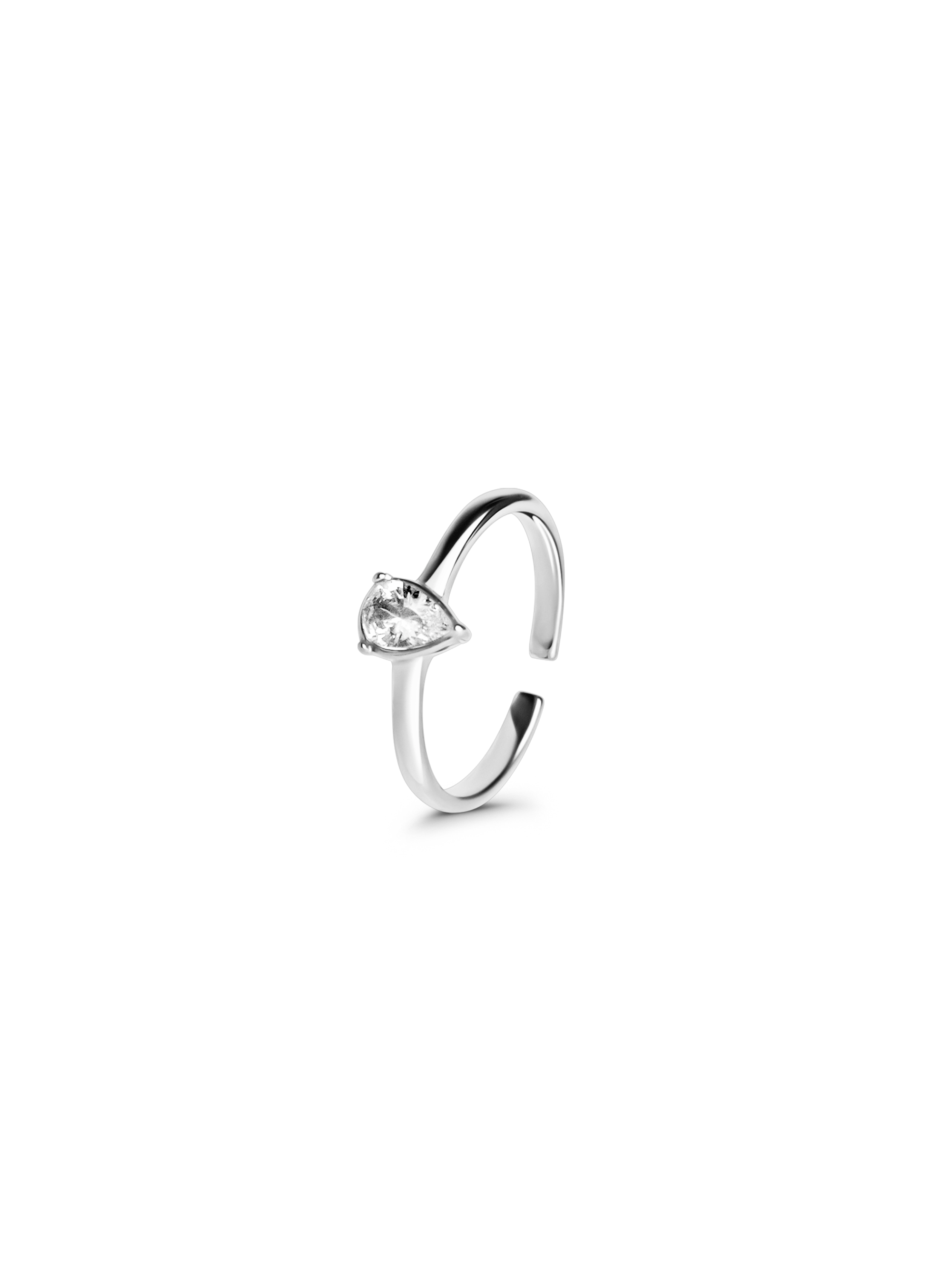 adjustable drop ring 925 silver plated steel