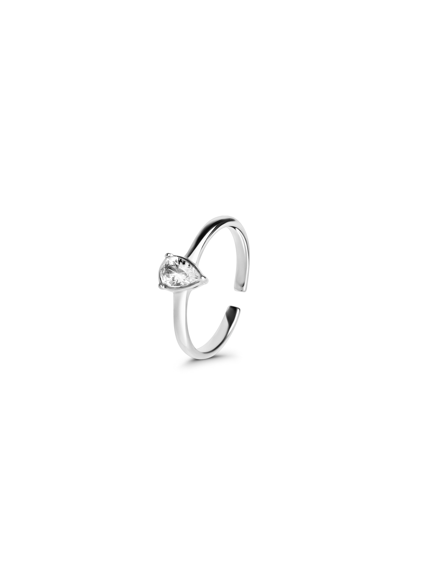 adjustable drop ring 925 silver plated steel