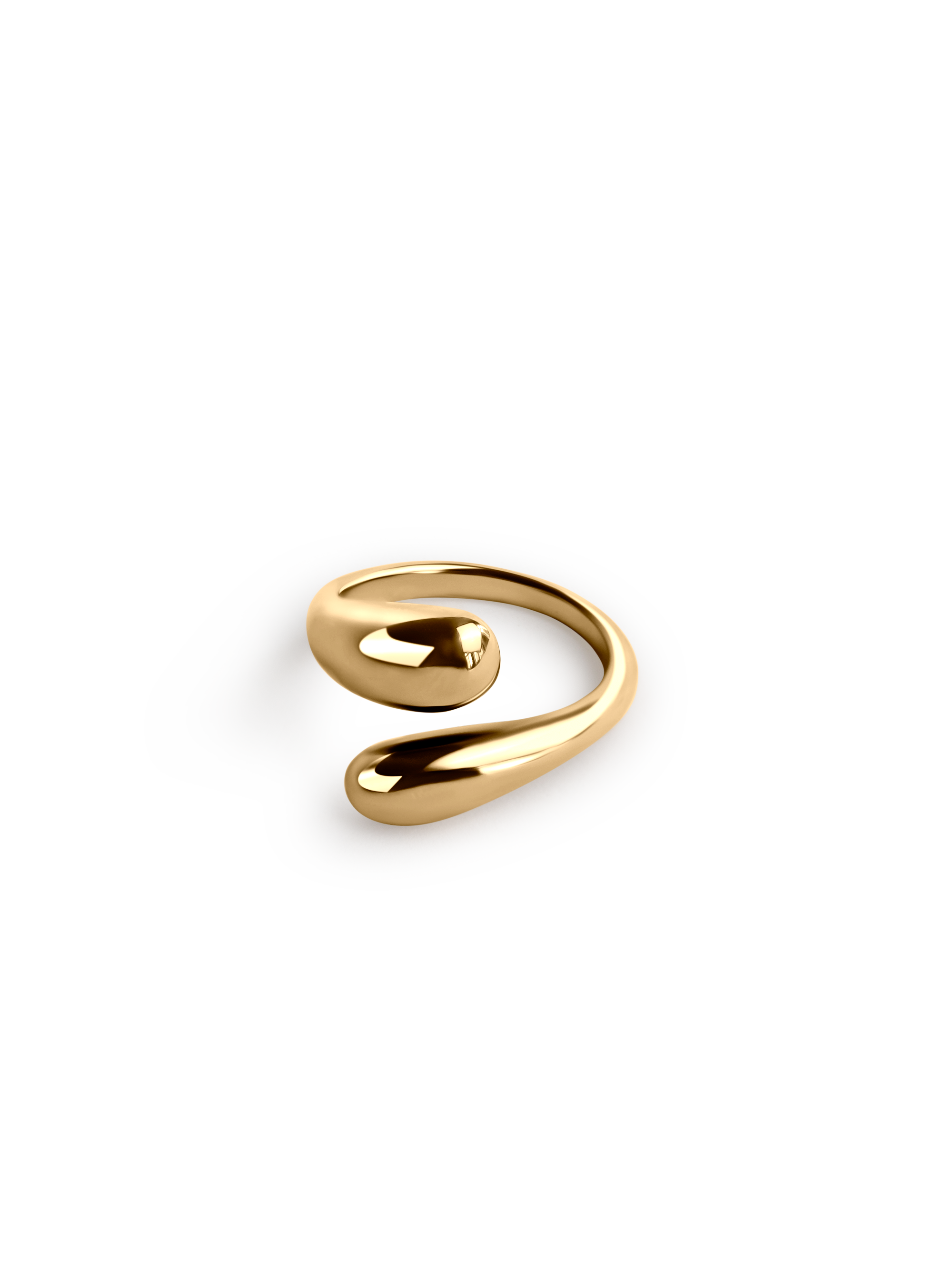adjustable sleek ring waterproof 18k gold PVD plated steel