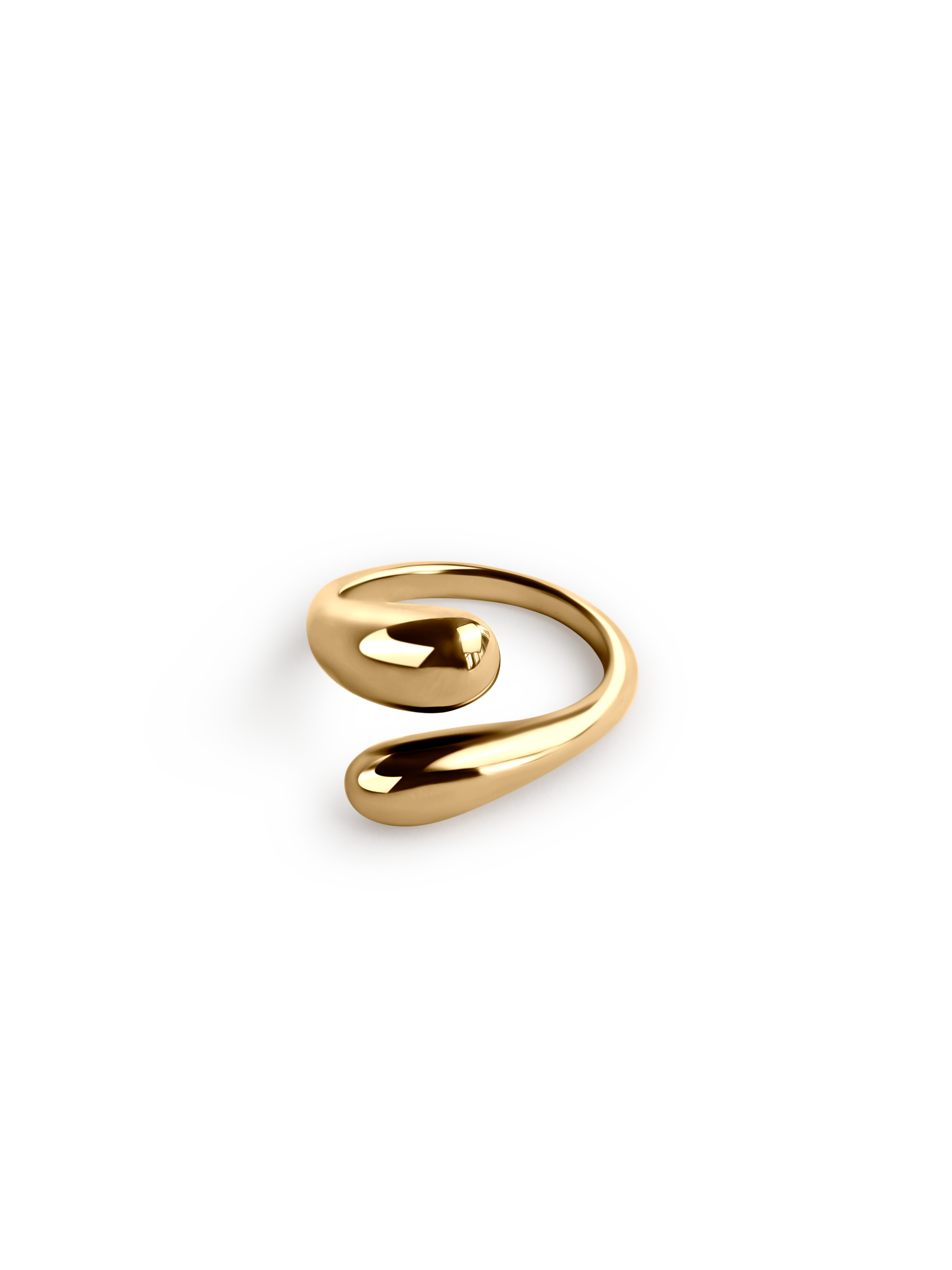 adjustable sleek ring waterproof 18k gold PVD plated steel