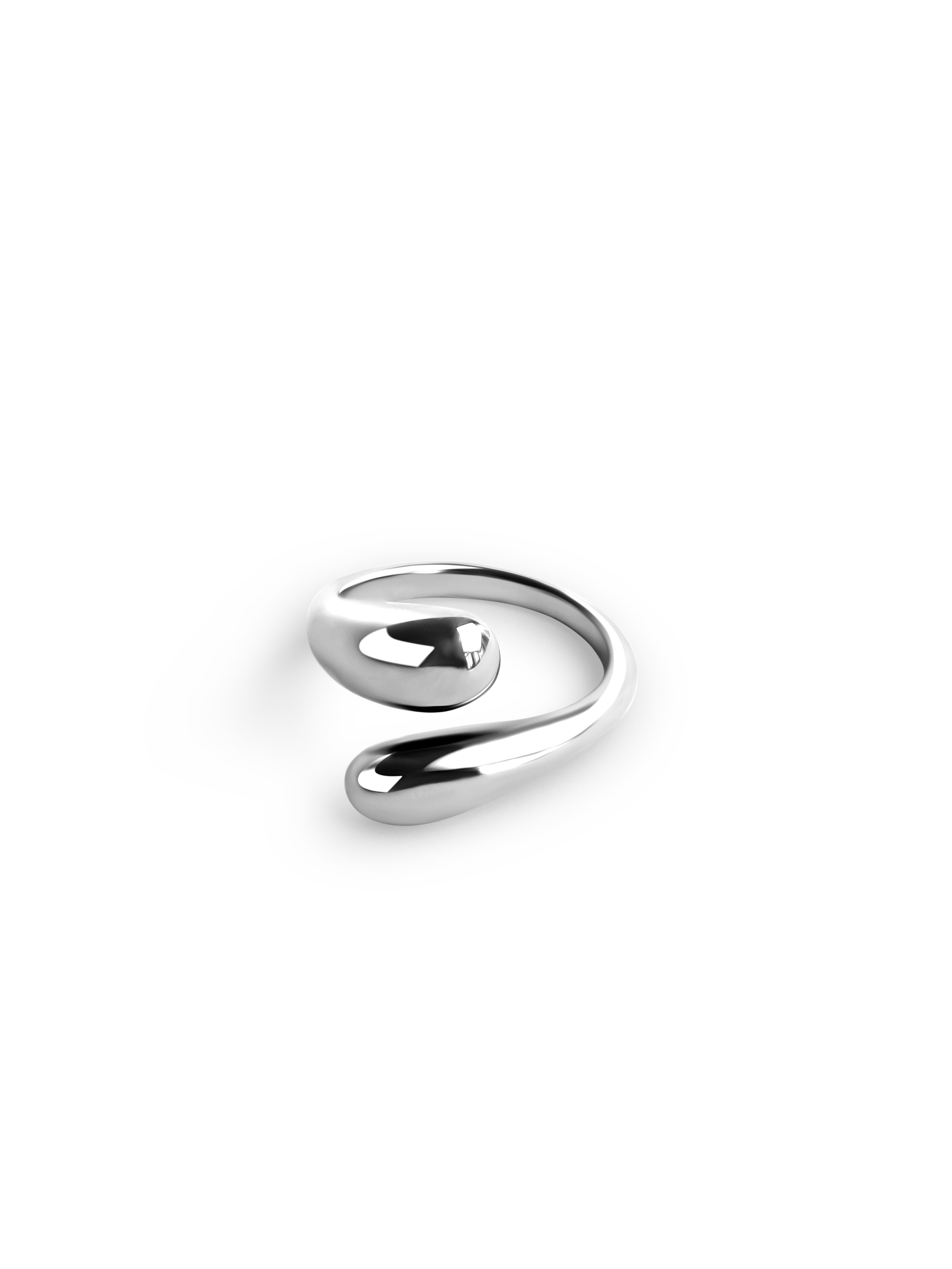 adjustable sleek ring 925 silver plated steel