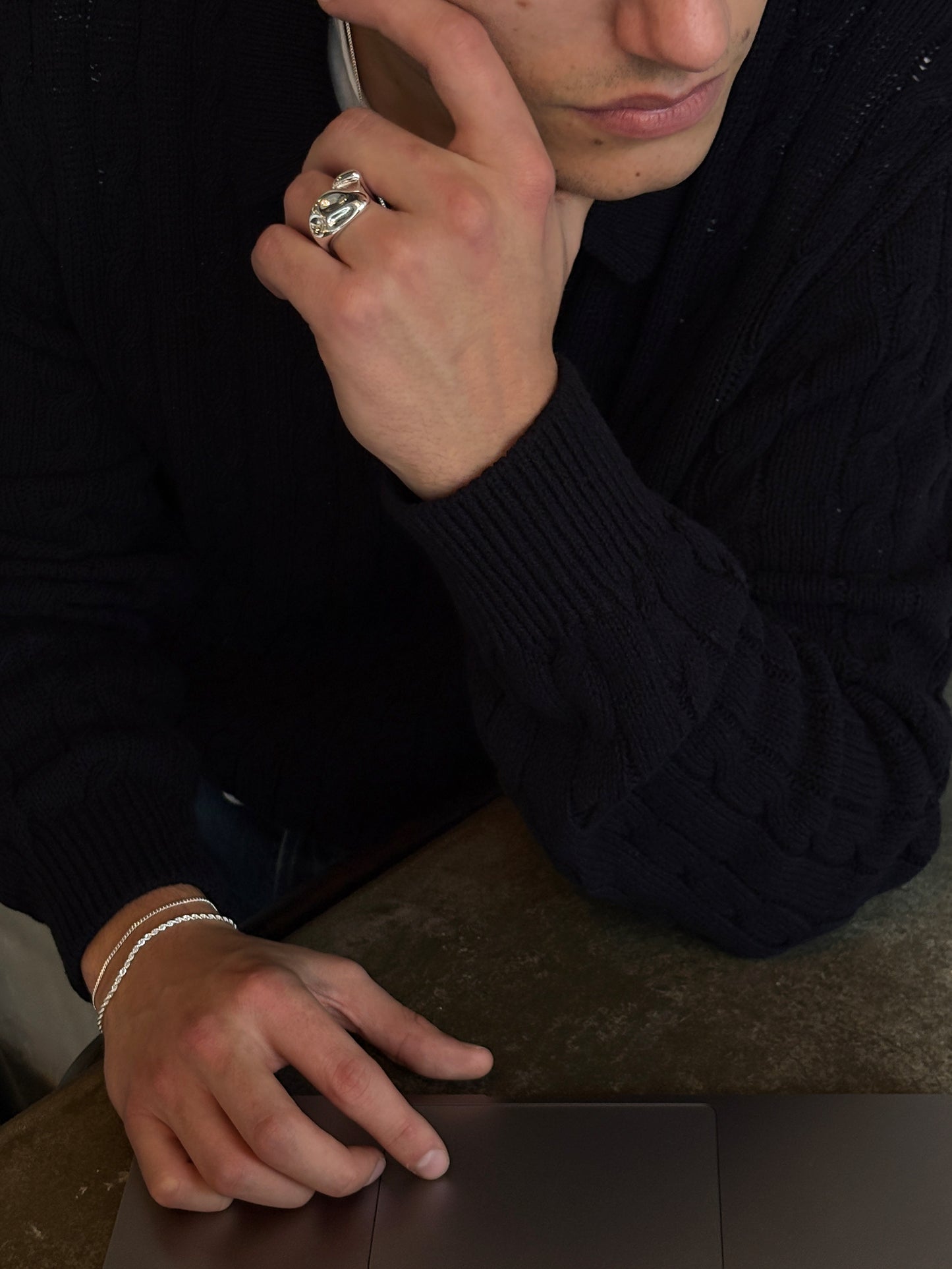 Adjustable Duo Ring Men