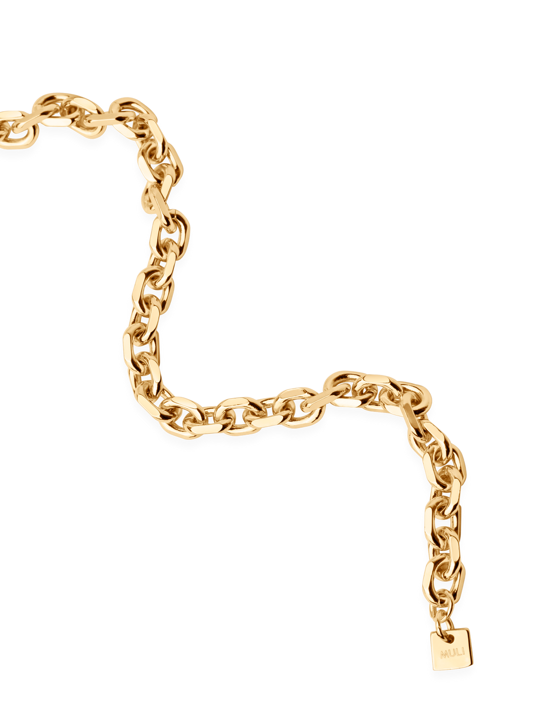 anchor chain bracelet 18k gold plated brass 