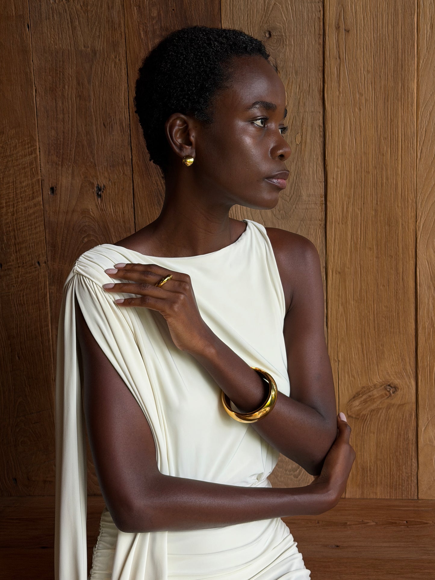 arc hoops Waterproof 18k gold PVD plated steel