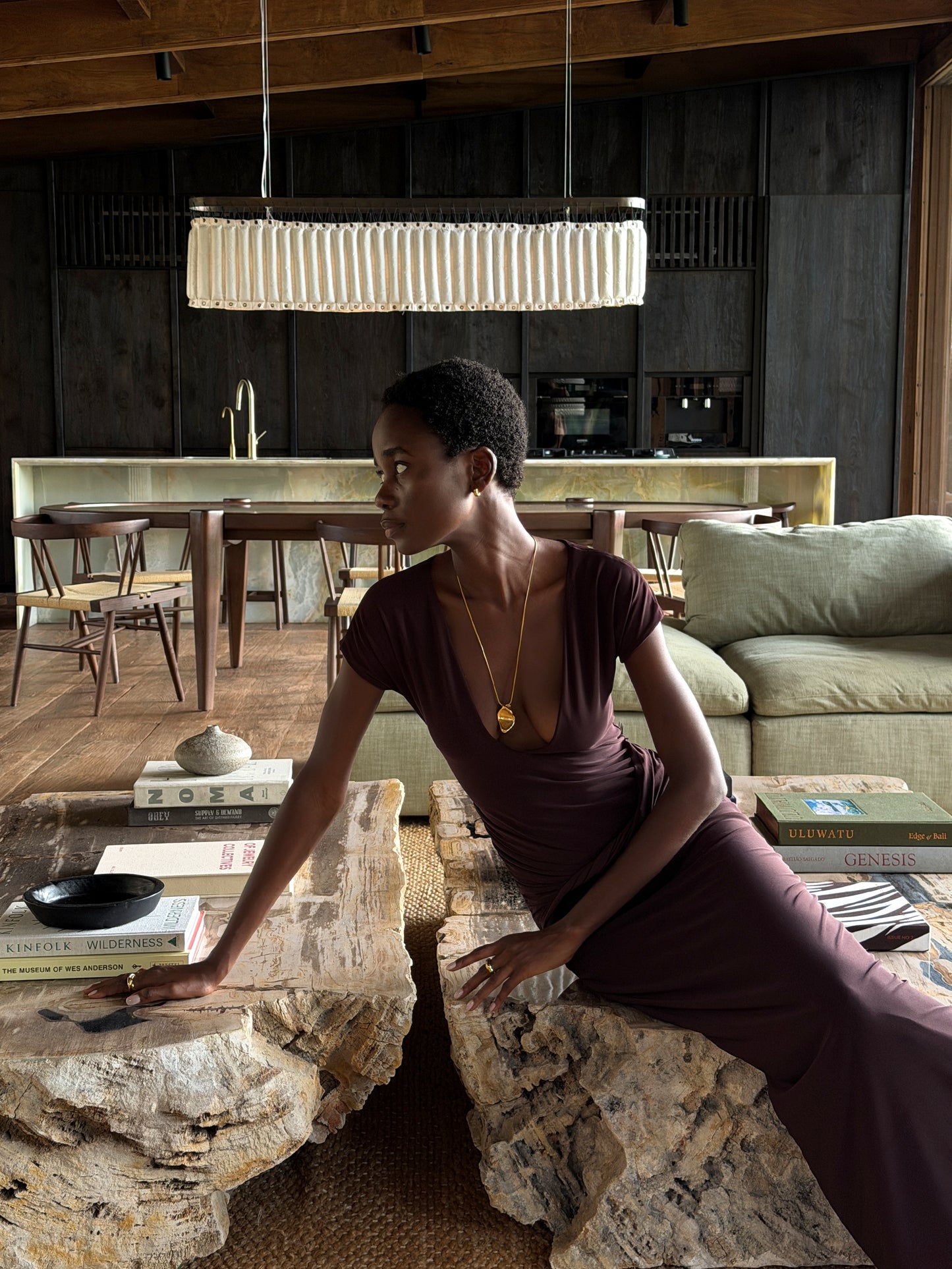 arc melt hoops, necklace Waterproof 18k gold PVD plated steel