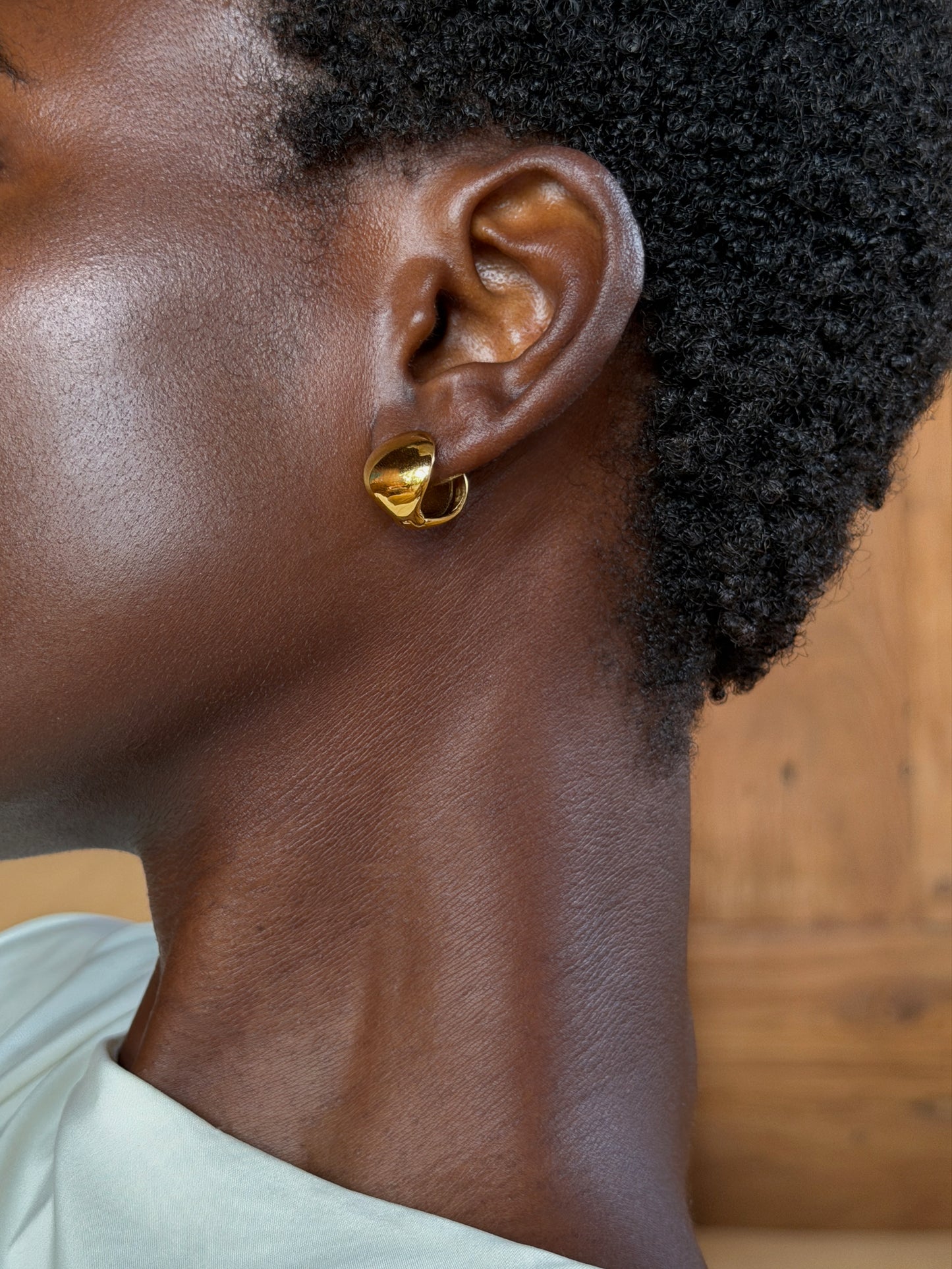 arc hoops Waterproof 18k gold PVD plated steel