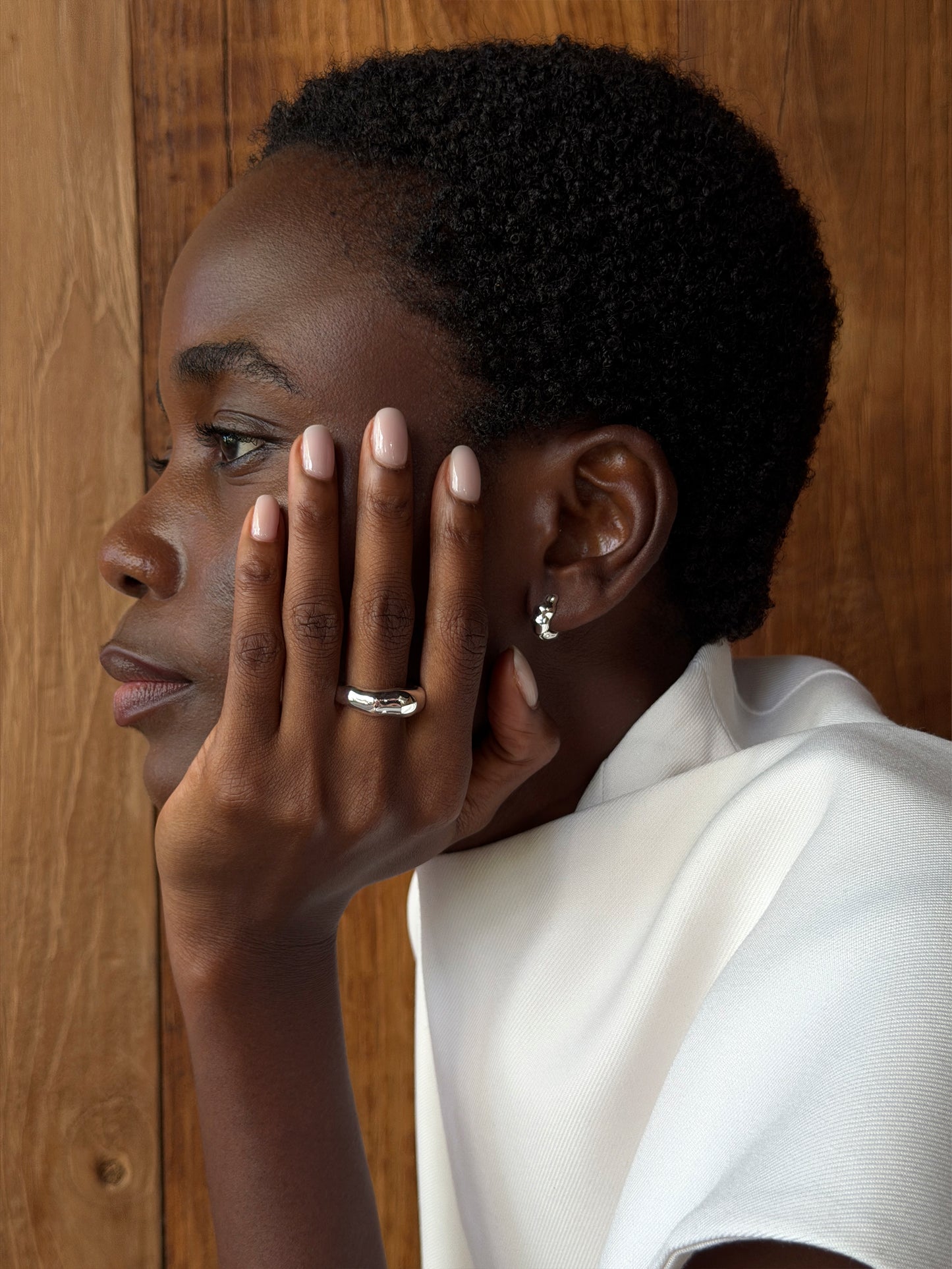 arc melt hoops 925 silver plated stainless steel