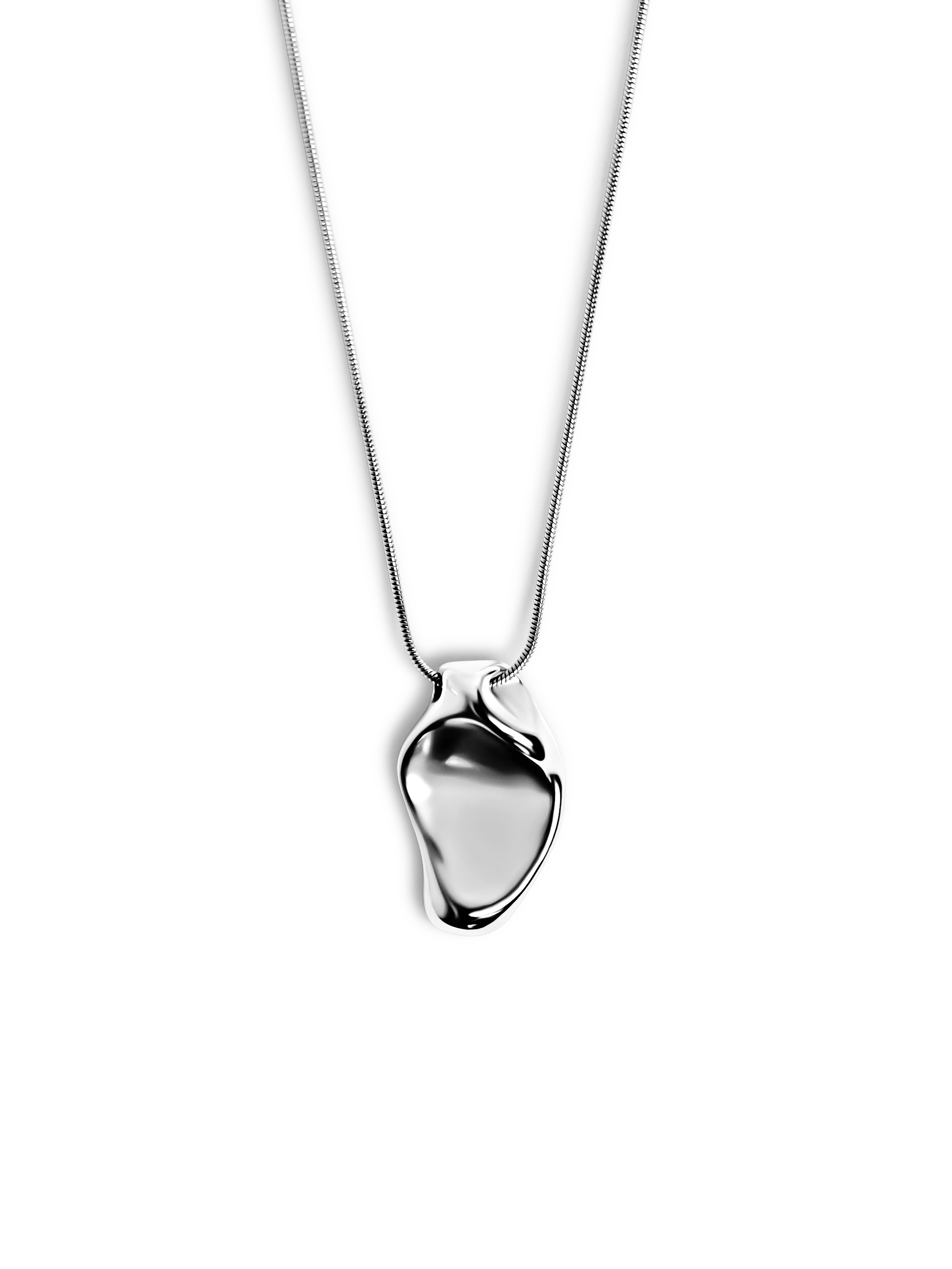 arc necklace 925 silver plated stainless steel
