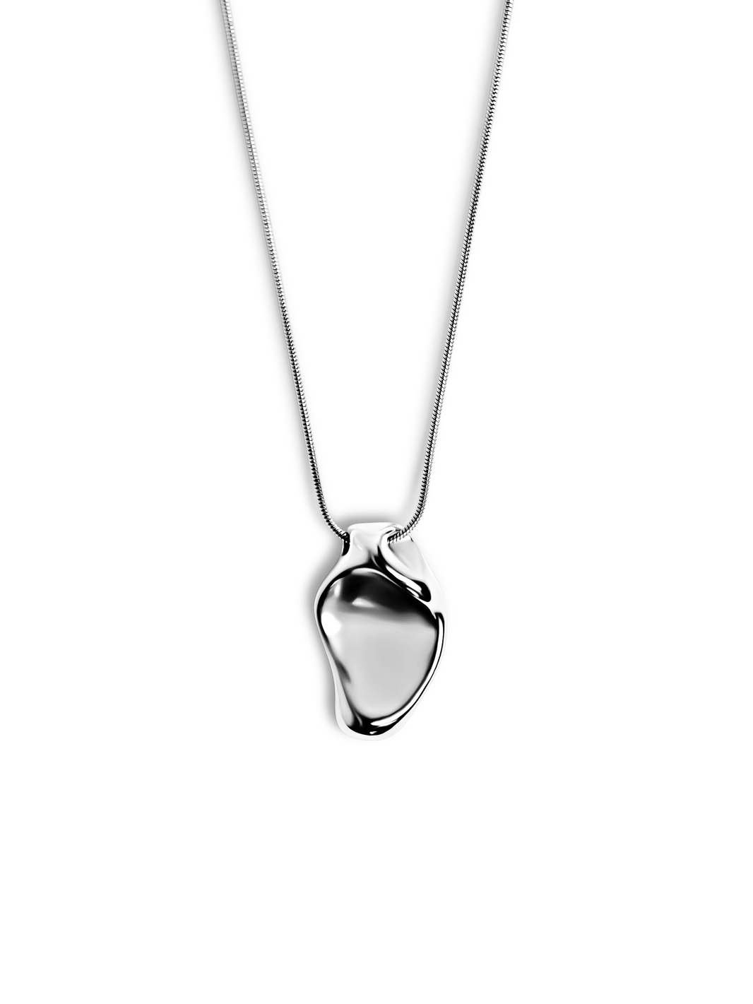 arc necklace 925 silver plated stainless steel