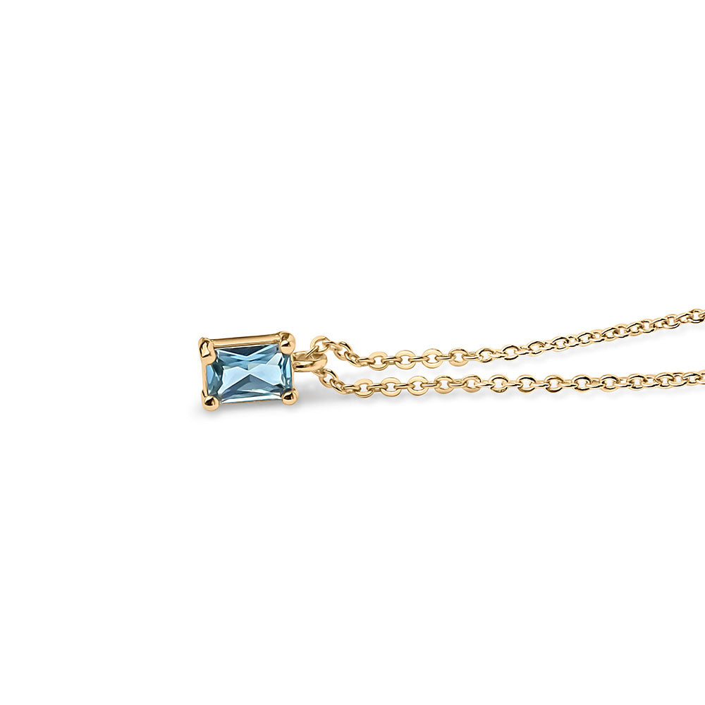 Ocean Blue Baguette Necklace
