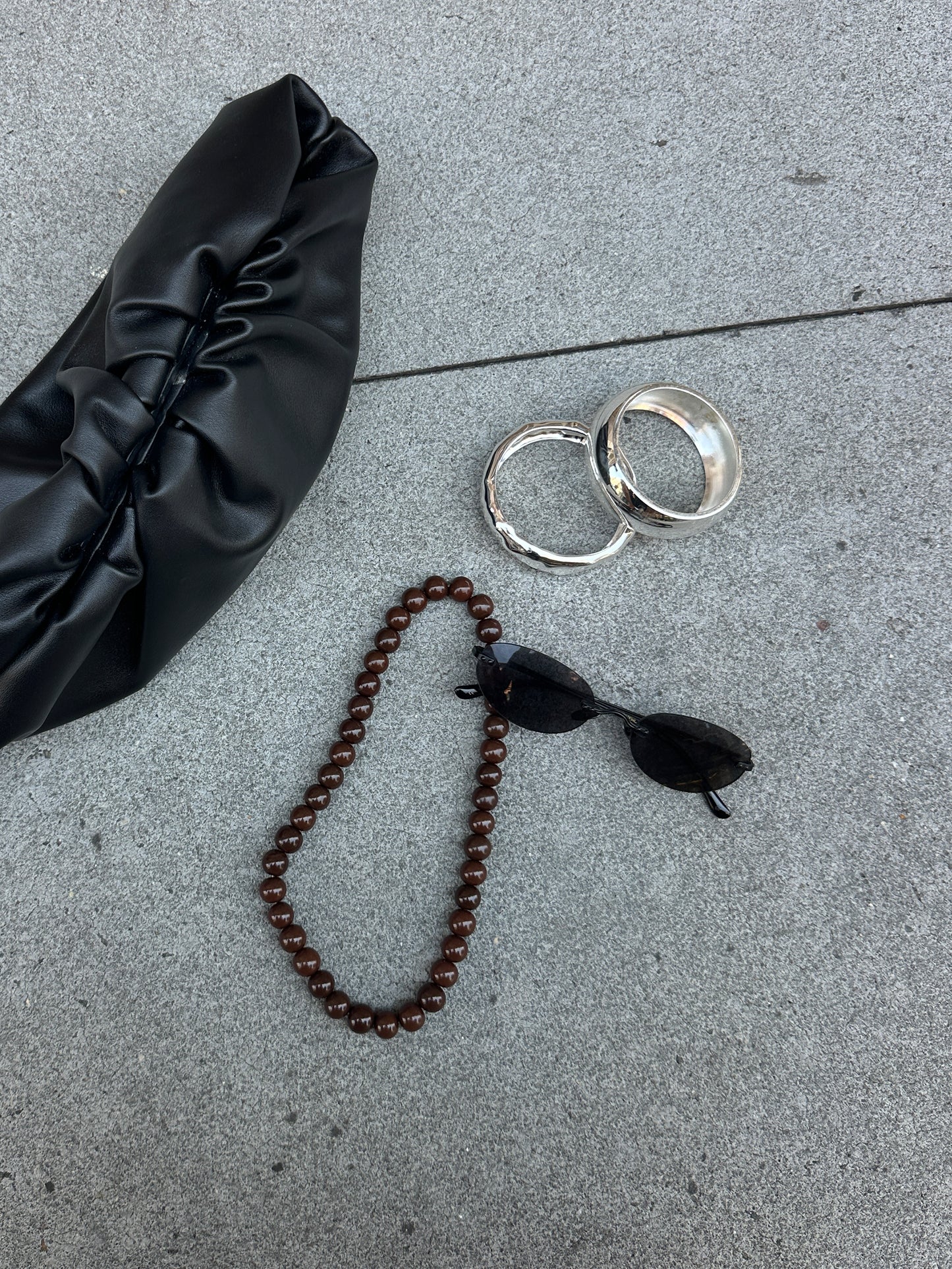 Chunky Bangle Bracelet Silver