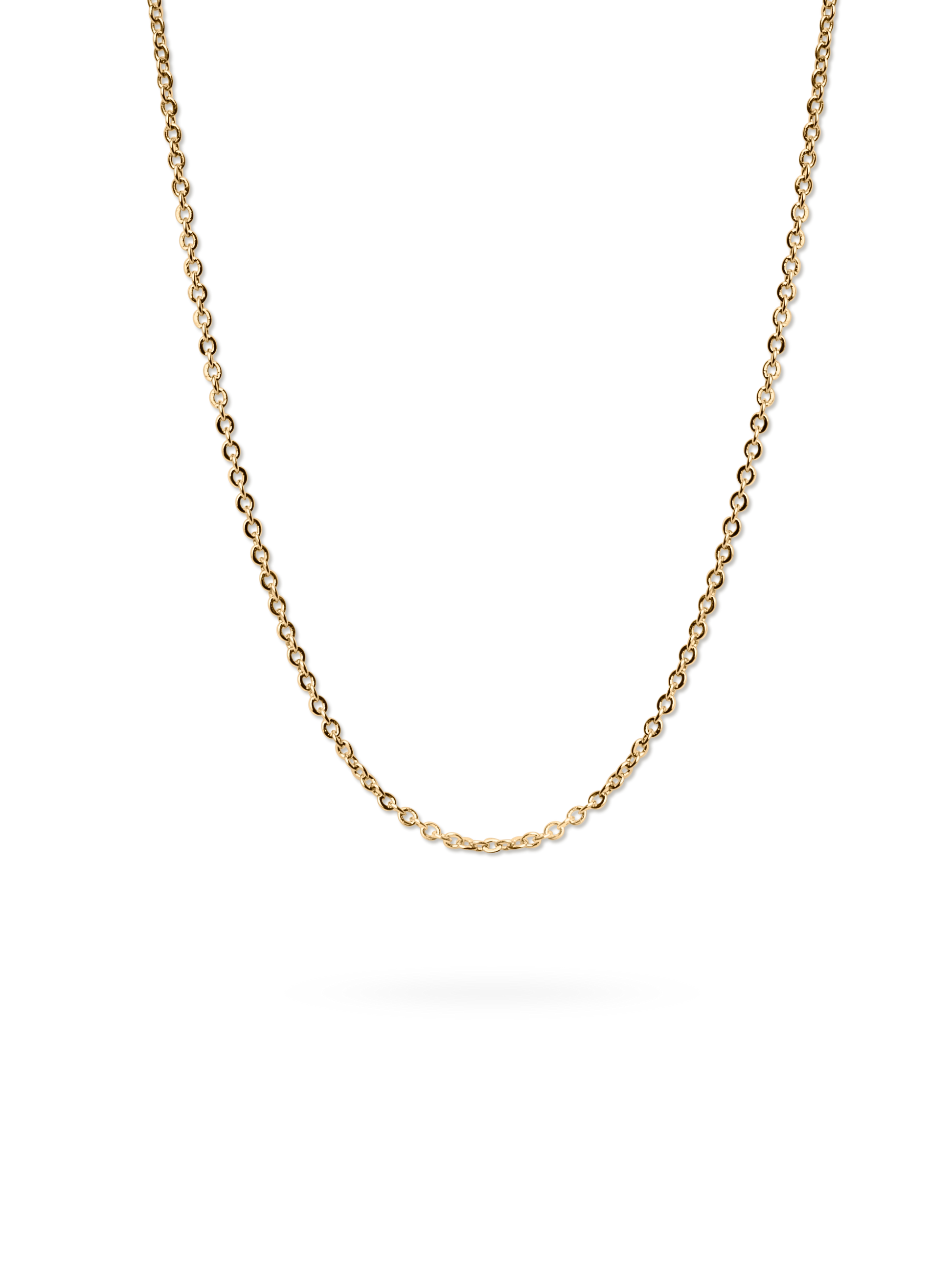 Belcher necklace made in 18k gold plated brass