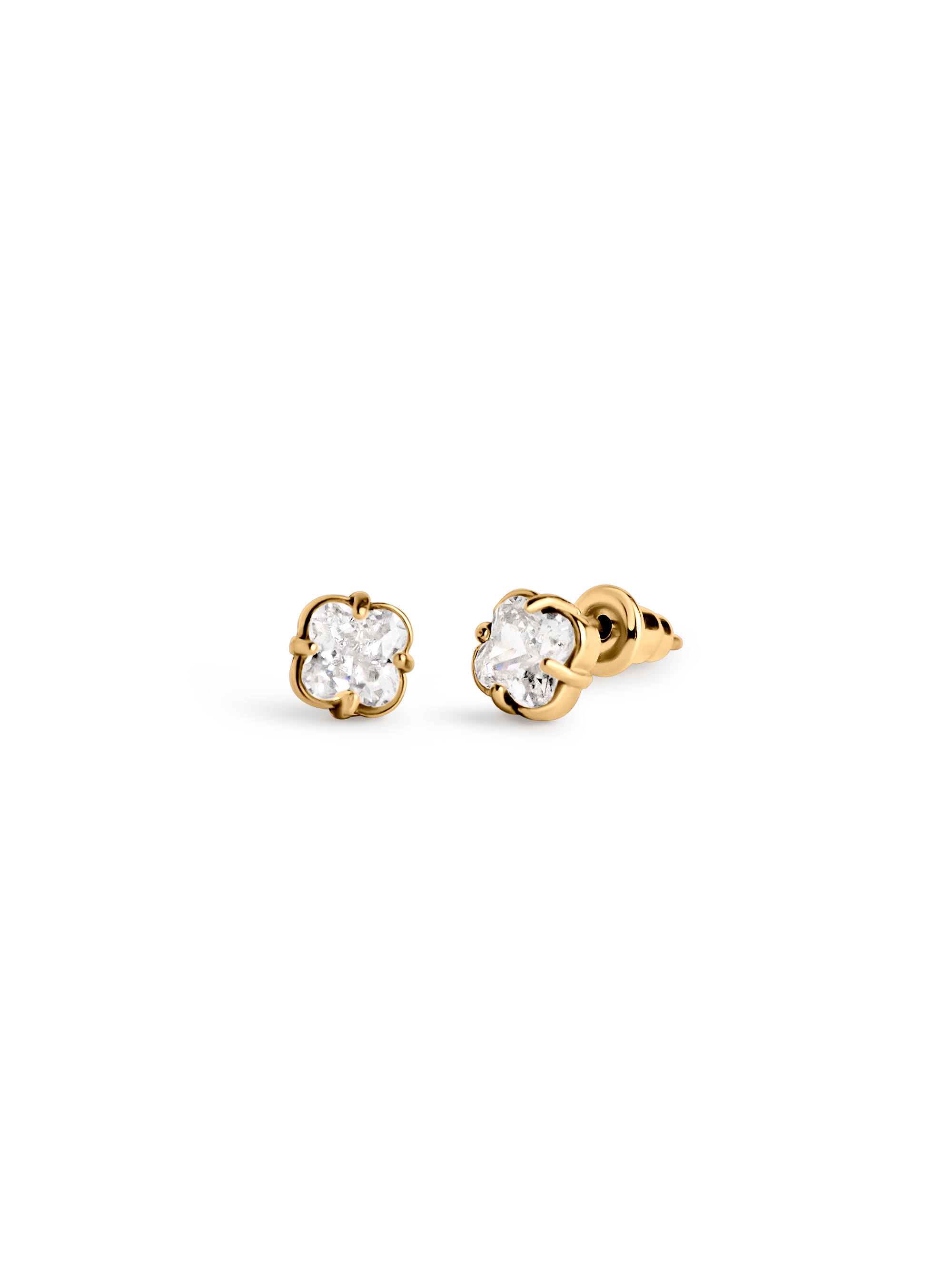 bloom stud Waterproof 18k gold PVD plated steel
