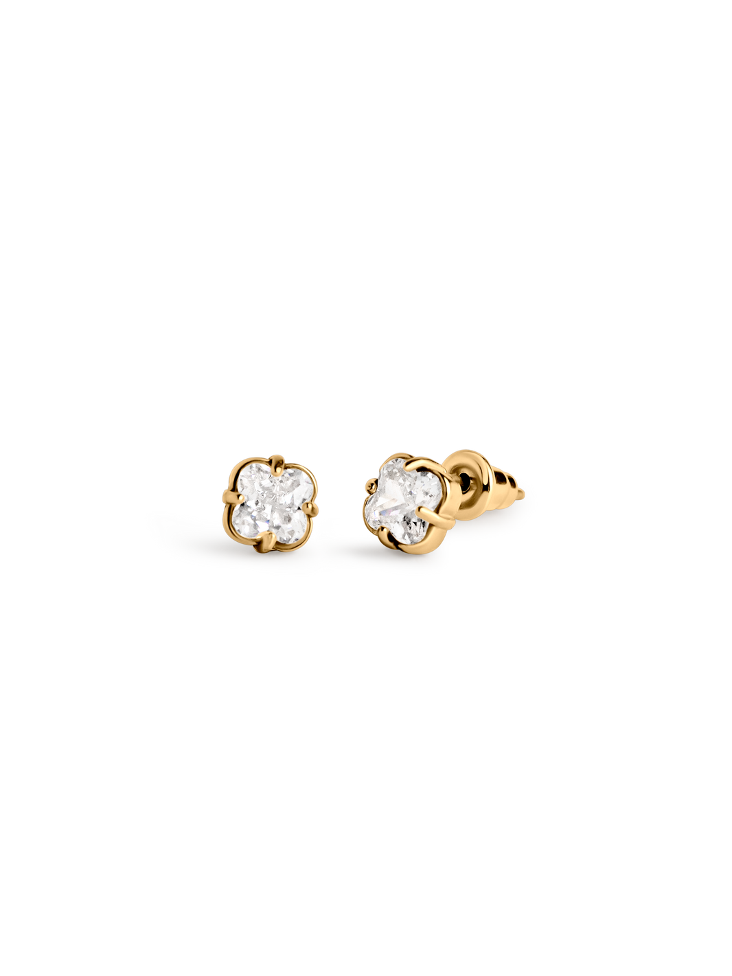 bloom stud Waterproof 18k gold PVD plated steel