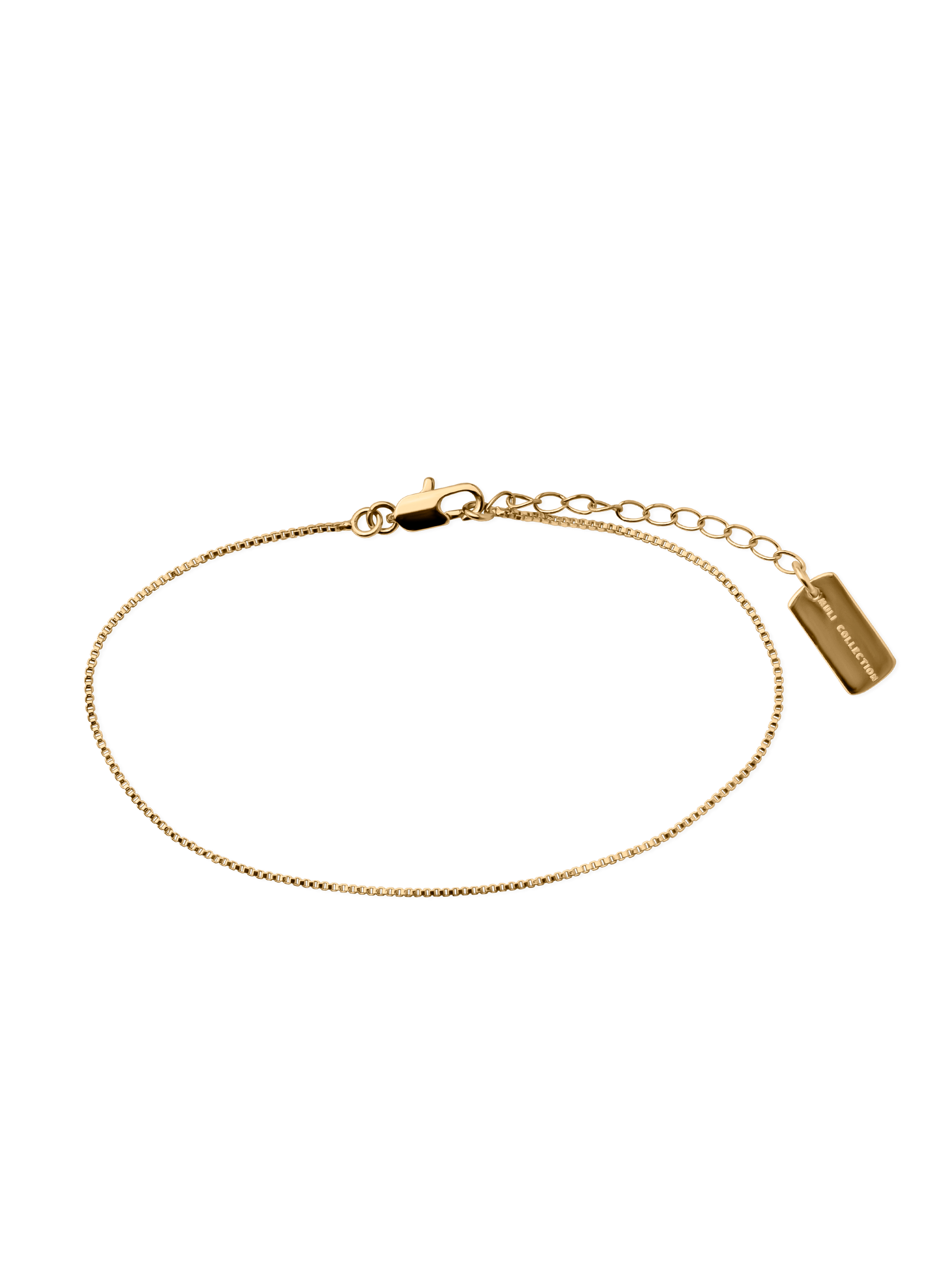 box chain anklet gold 