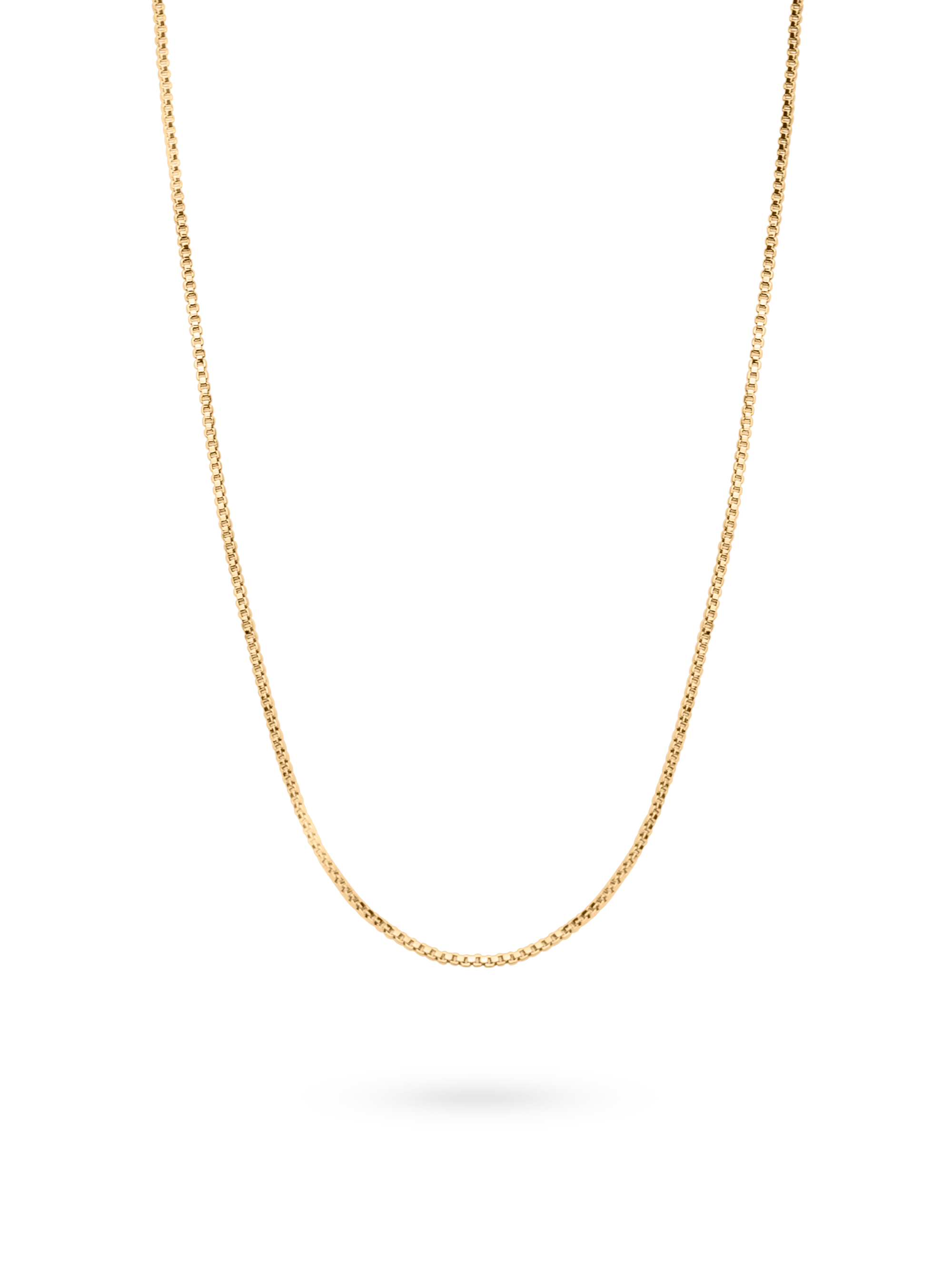 minimalistic box chain necklace