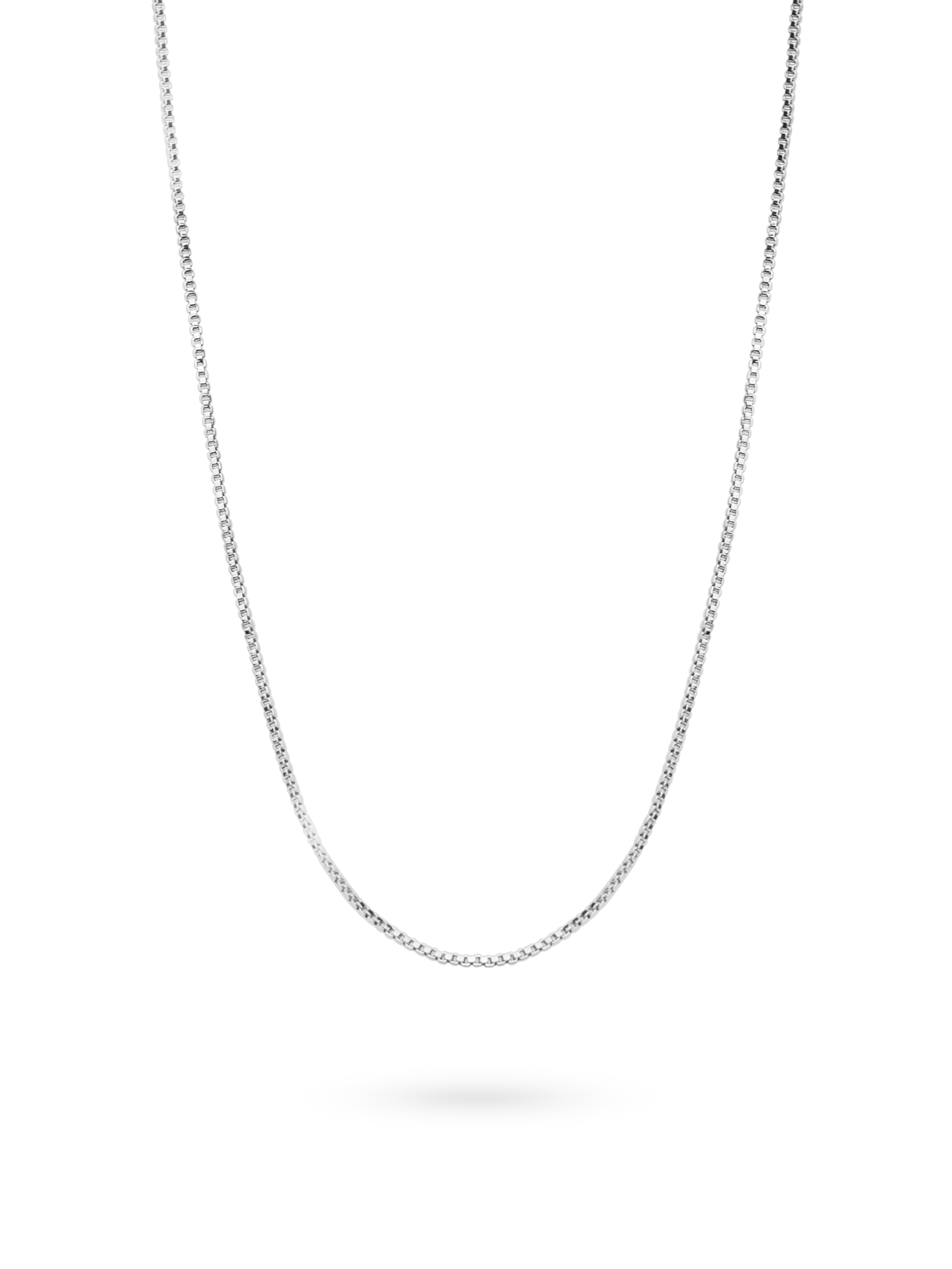 box chain necklace 925 sterling silver plated brass