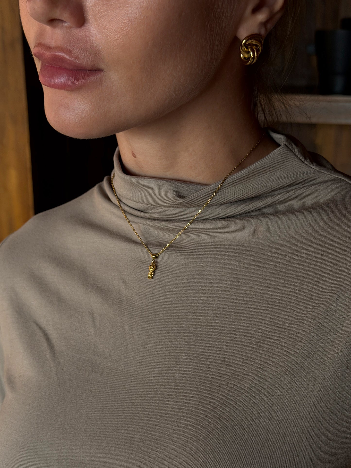 Boy child charm Waterproof 18k gold PVD plated steel