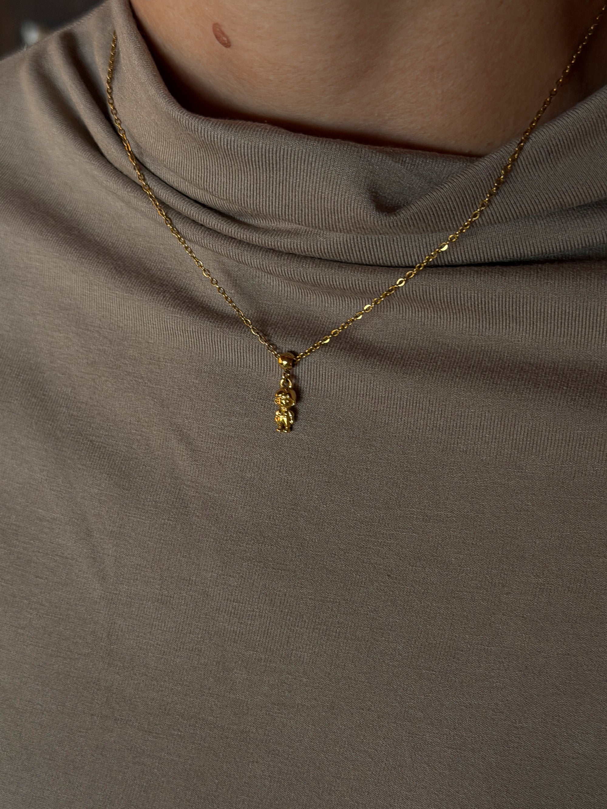 Boy child charm Waterproof 18k gold PVD plated steel