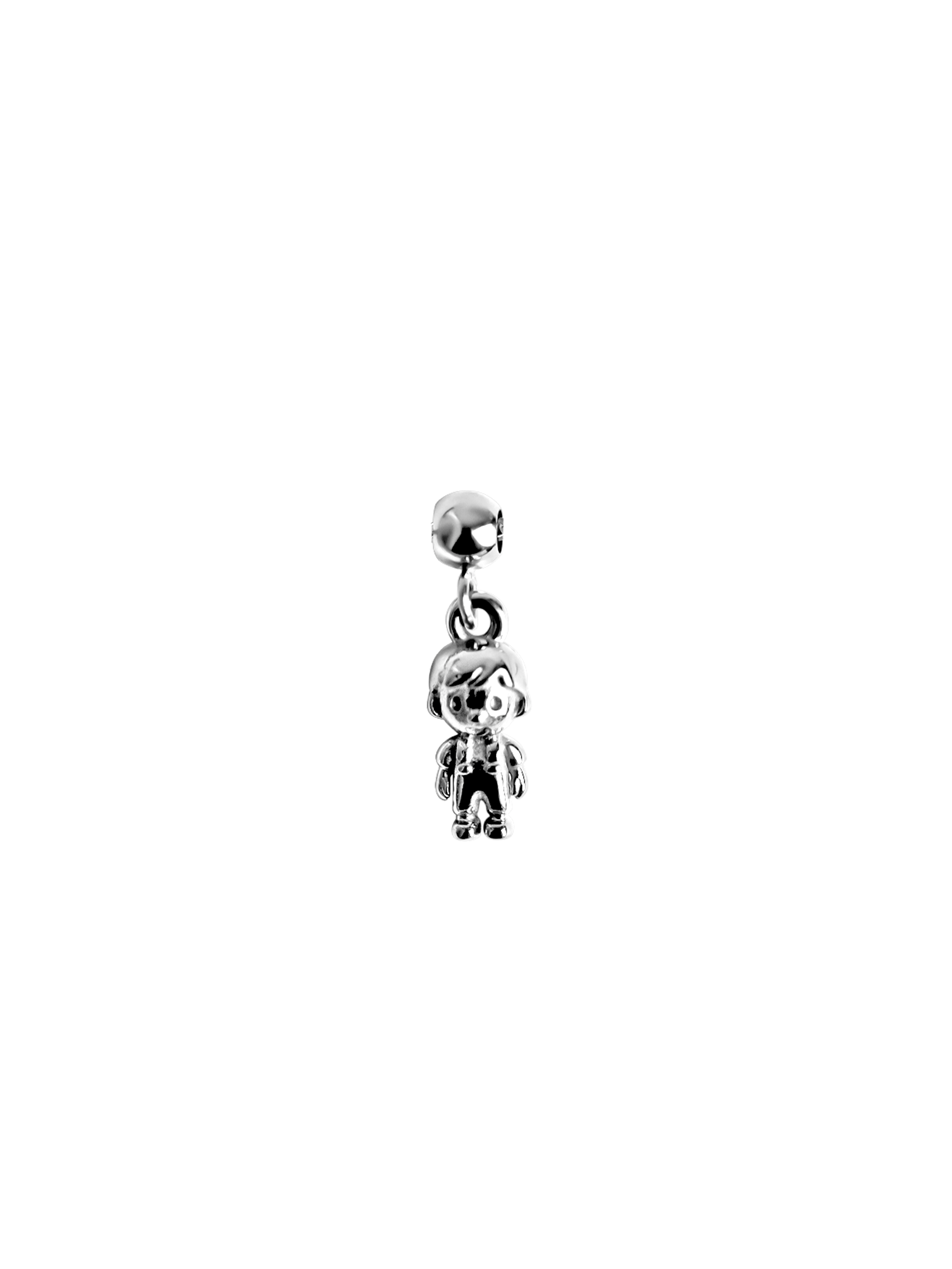 boy child charm 925 silver plated stainless steel