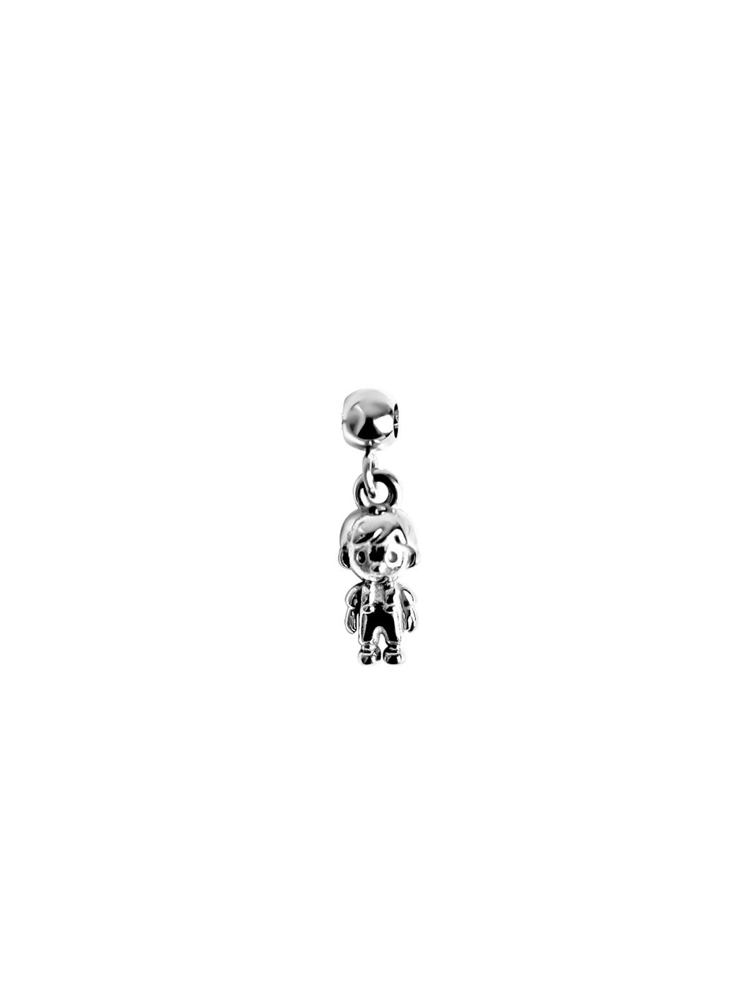 boy child charm 925 silver plated stainless steel