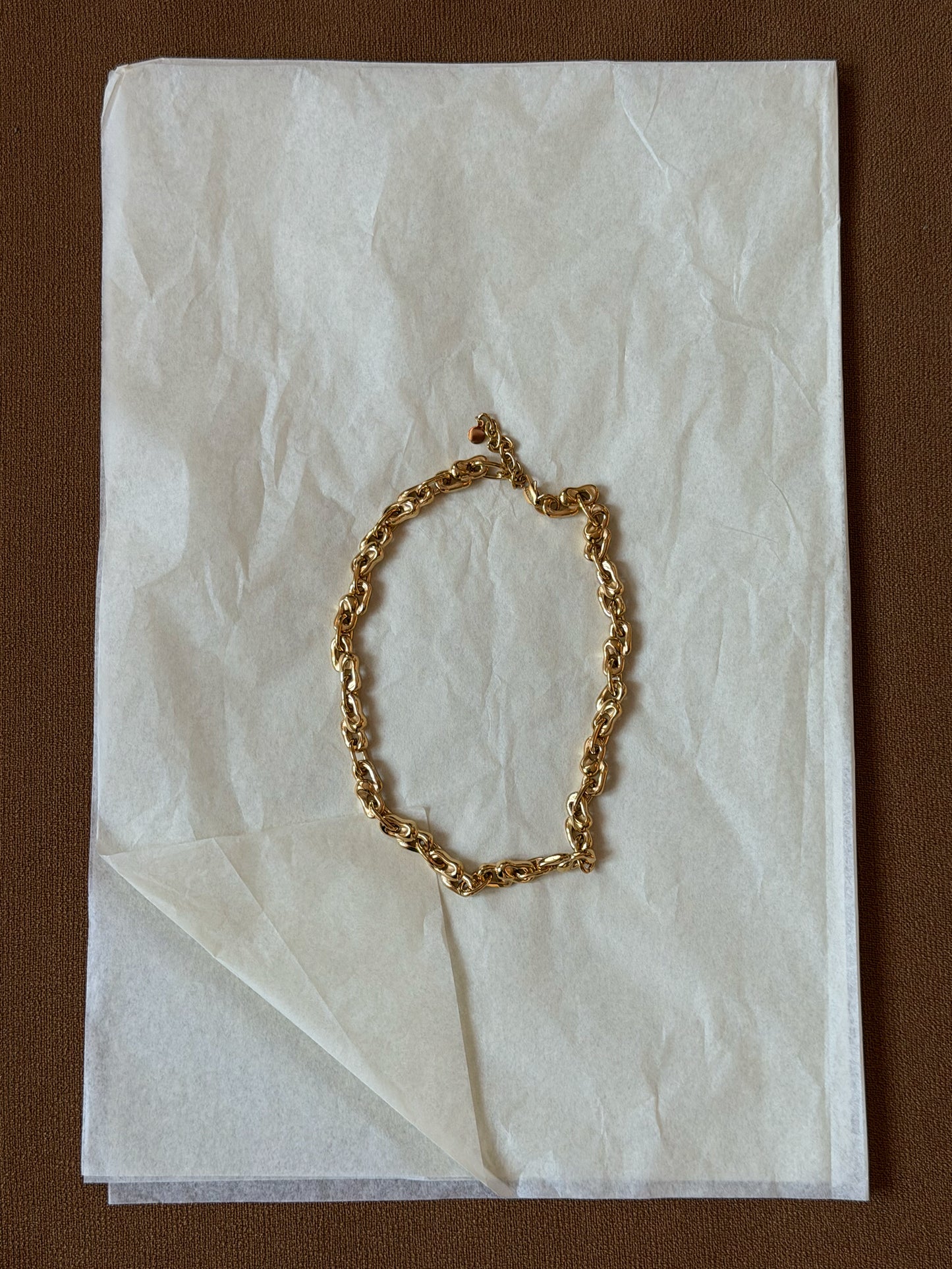 breeze necklace waterproof 18k gold PVD plated steel