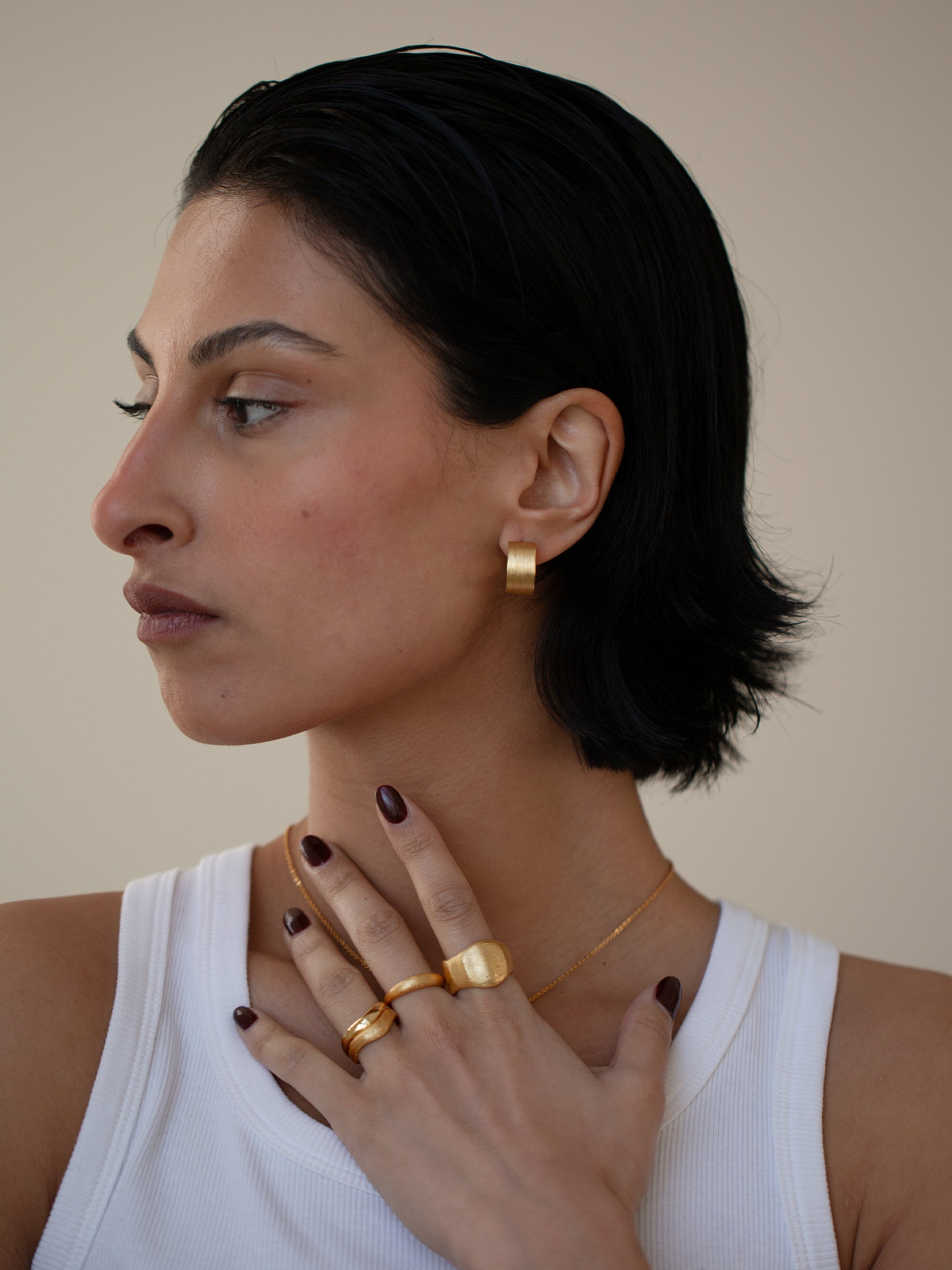 Chunky Hoops 18k gold plated brass