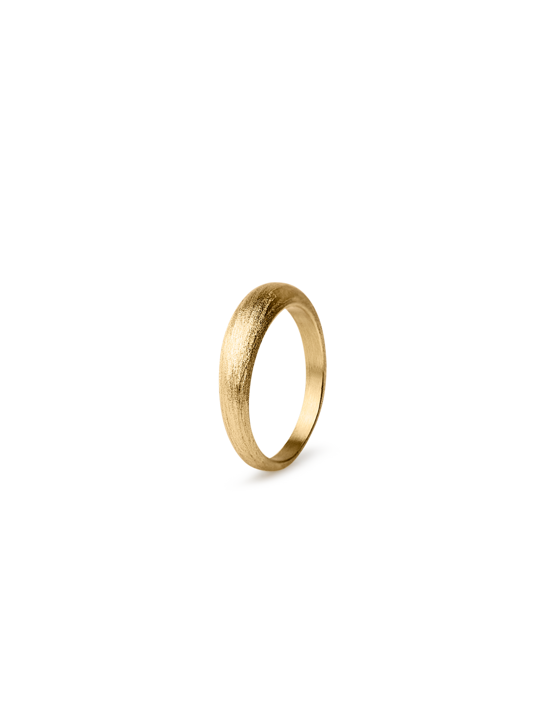 brushed ring 18k gold plated brass