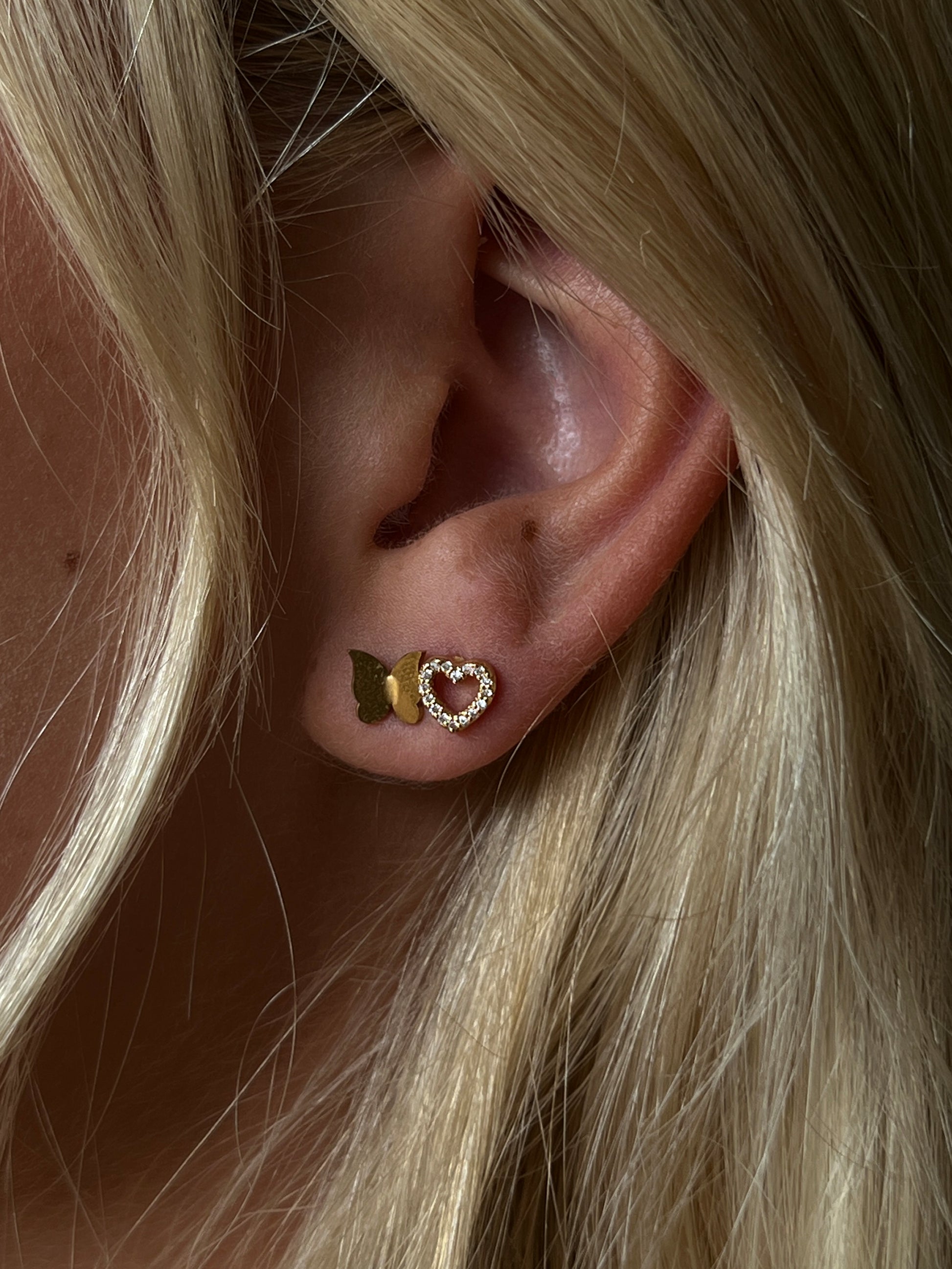 Butterfly Studs in Waterproof 18K Gold PVD Plating